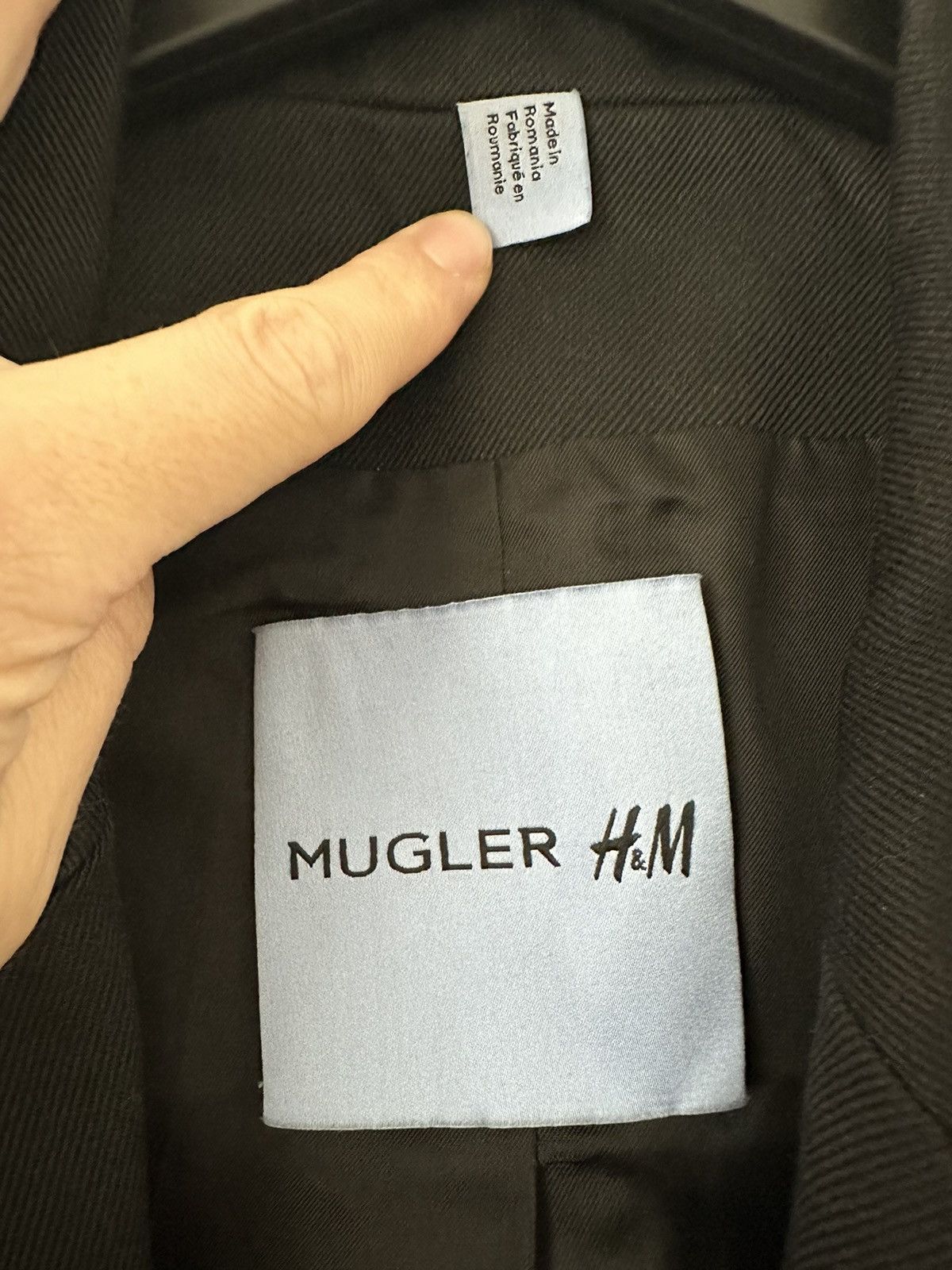 H&M Mugler H&M Defined-Waist Wool Blazer . Size 44R Size 44R - 8 Thumbnail