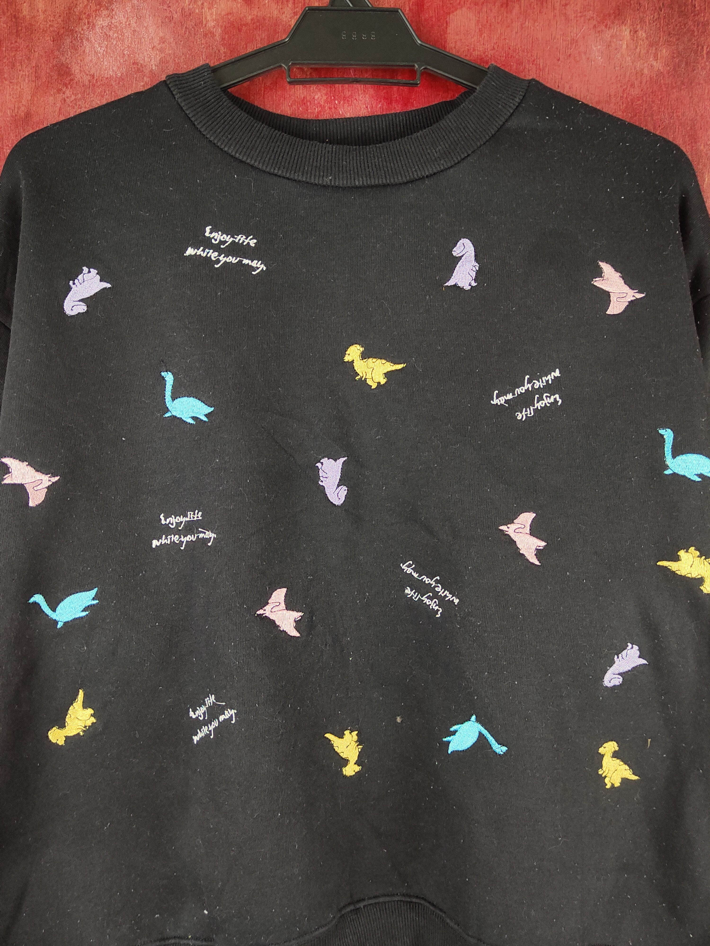 Japanese Brand Cheerful Brothers dinasor vintage Sweatshirts #S1553 Size L / US 10 / IT 46 - 2 Thumbnail