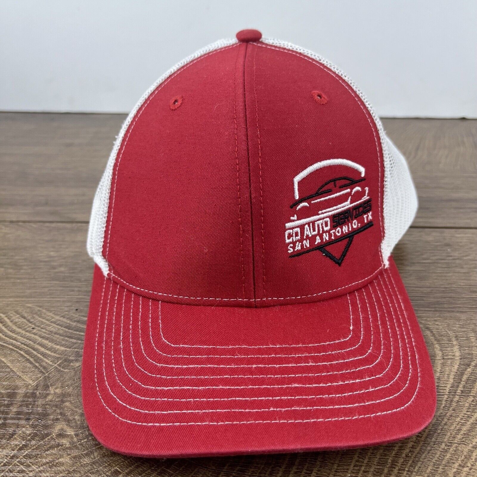 Other CD Auto Services Hat San Antonio Texas Adjustable Hat Red Ha Size ONE SIZE - 4 Thumbnail