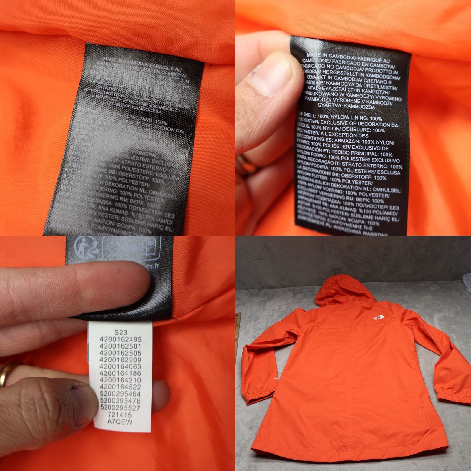 The North Face North Face Jacket Womens Small Orange Antora Full Zip Waterproof Hooded Size S / US 4 / IT 40 - 8 Thumbnail
