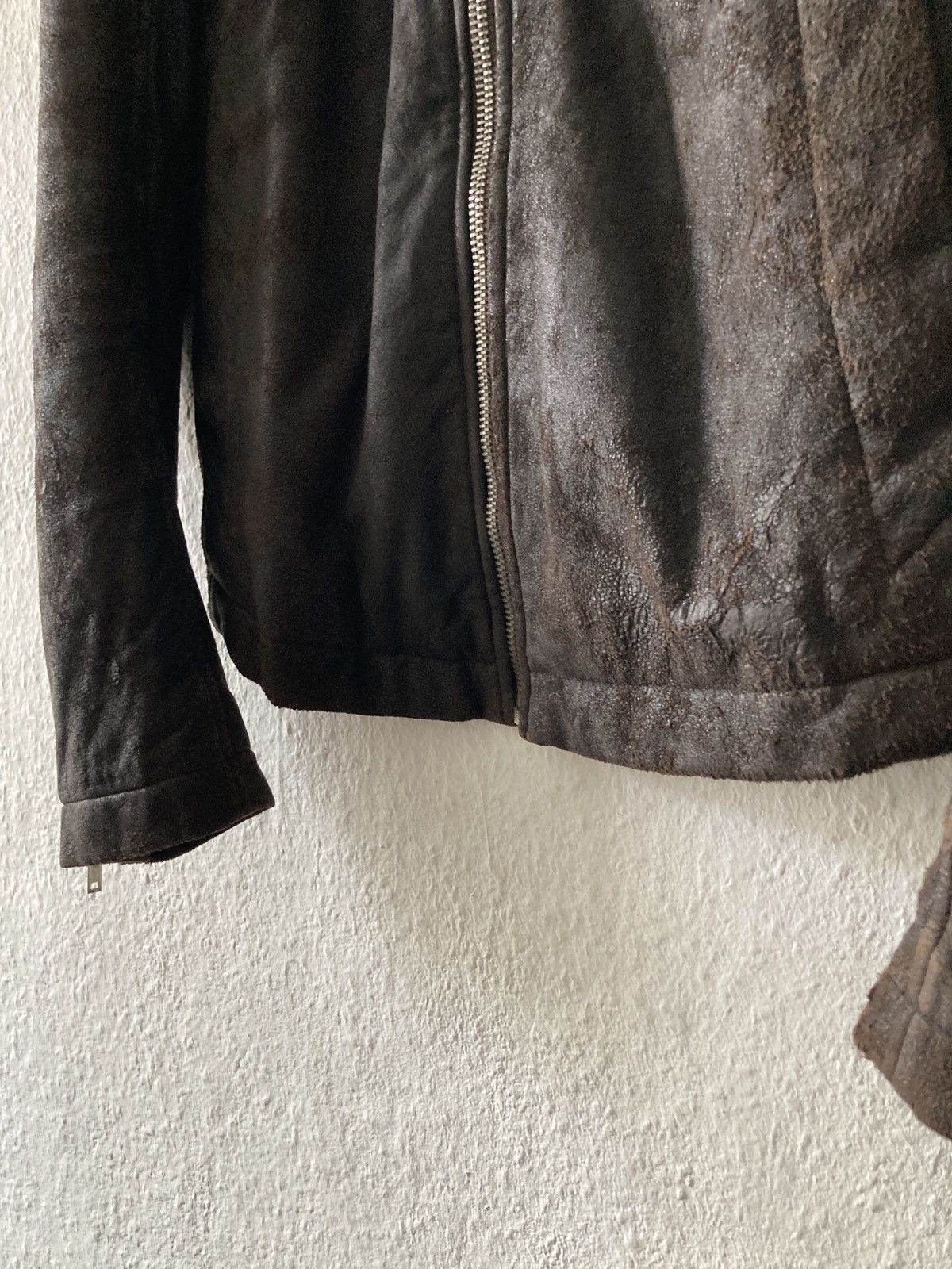 Rick Owens F/W 09 “CRUST” Bitter Blistered Lamb Mollino Leather Jacket Size US L / EU 52-54 / 3 - 7 Thumbnail