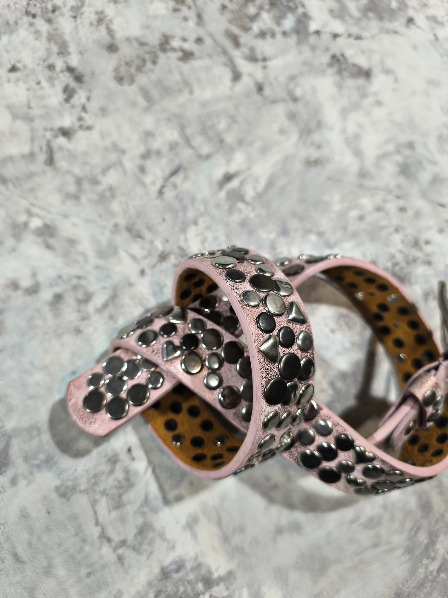 Leather leather studded belt Size ONE SIZE - 9 Thumbnail