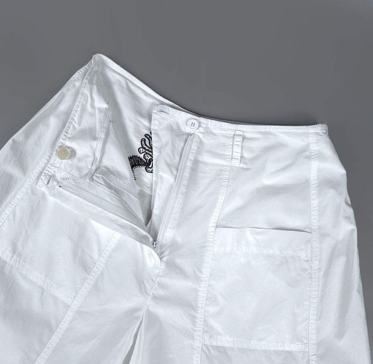 Rundholz Women's Rundholz Black Label White Baggy Fit Pants Size M L Size 31" - 8 Thumbnail