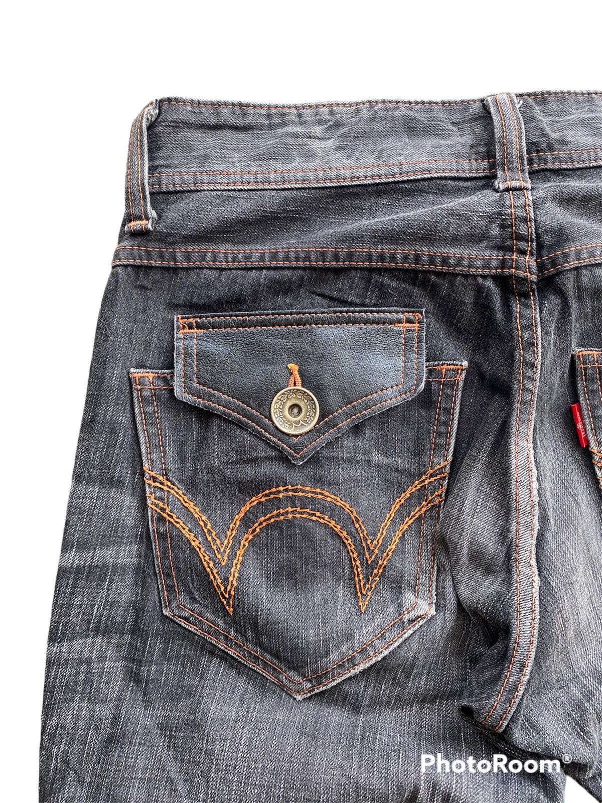 Edwin × Japanese Brand Baggy Jeans Edwin BTF503 Faded Black Grunge Jeans Size US 32 / EU 48 - 5 Thumbnail