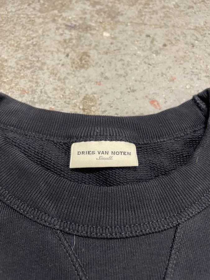 Designer × Dries Van Noten × Vintage Dries Van Noten Black Sweater With Leopard Print Fur Effect Arms Size US XS / EU 42 / 0 - 6 Thumbnail