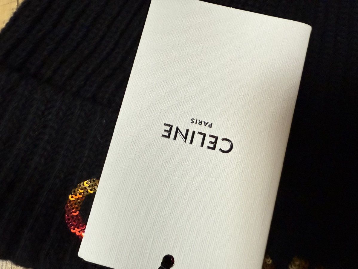 Celine Rainbow Sequin Logo Beanie Hat x Hedi Slimane Size ONE SIZE - 3 Thumbnail