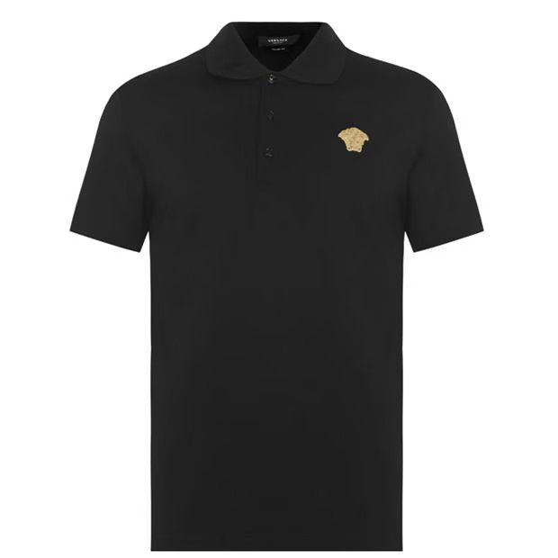 Versace o1g2r1mq0824 Medusa Crest Polo Shirts in Black & Gold Size US S / EU 44-46 / 1 - 1 Thumbnail