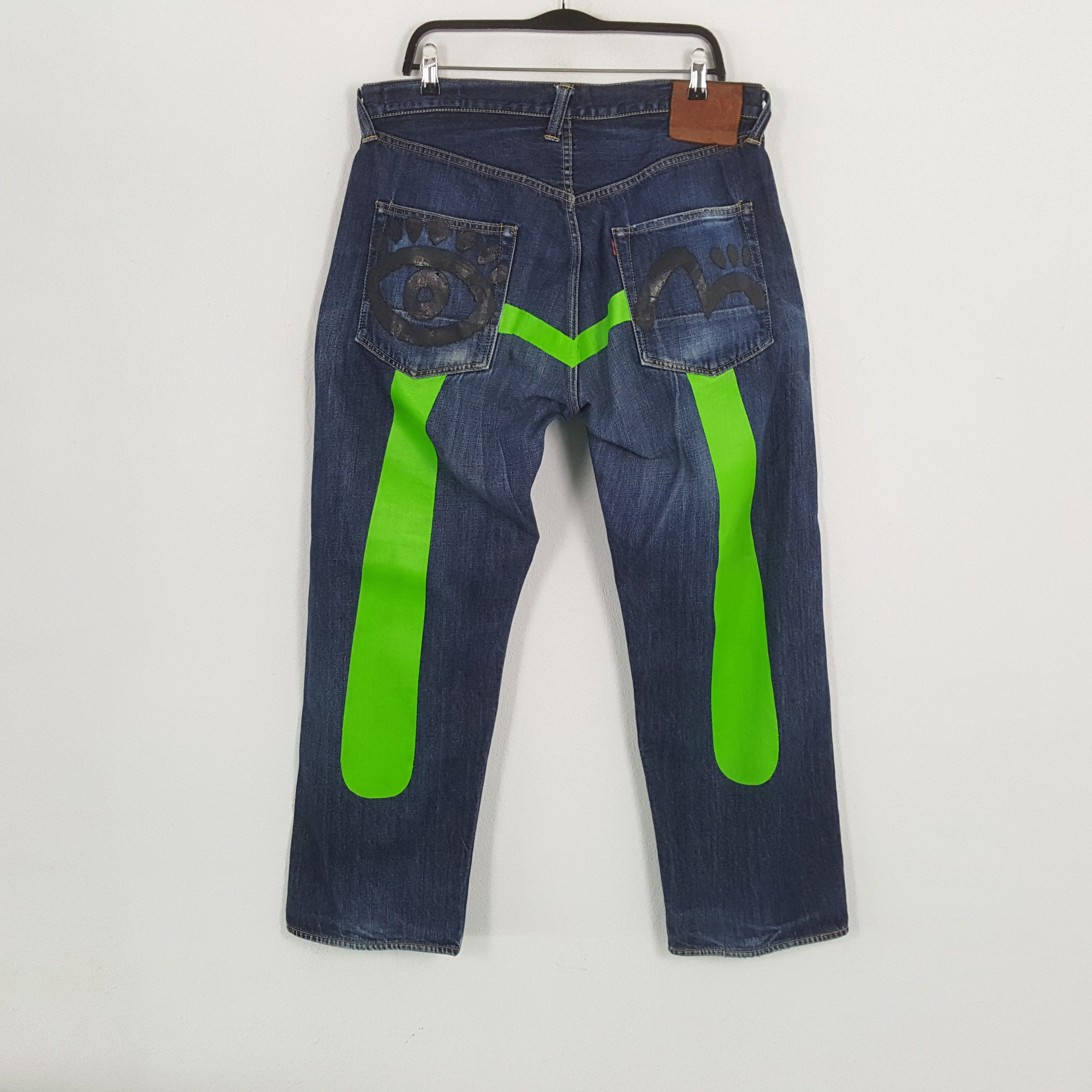 Japanese Brand × Vintage EVISU Japanese Brand Fashion Style Custom Daicock Jeans Size US 35 - 1 Thumbnail