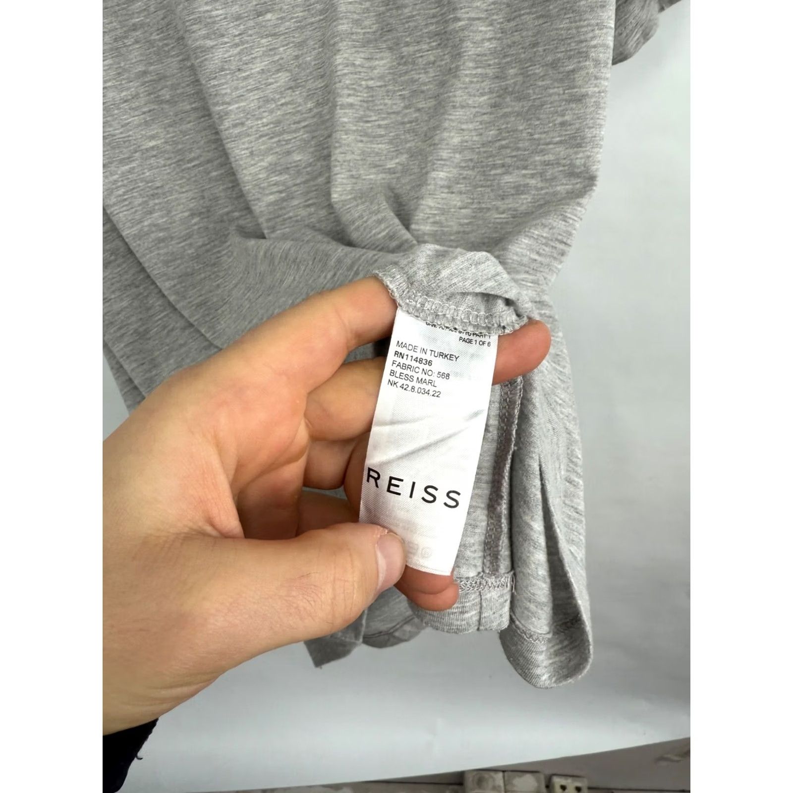 Reiss Reiss Luxury T-Shirt Retro Hype Y2K Gray M Mens Shirt Size US M / EU 48-50 / 2 - 5 Thumbnail
