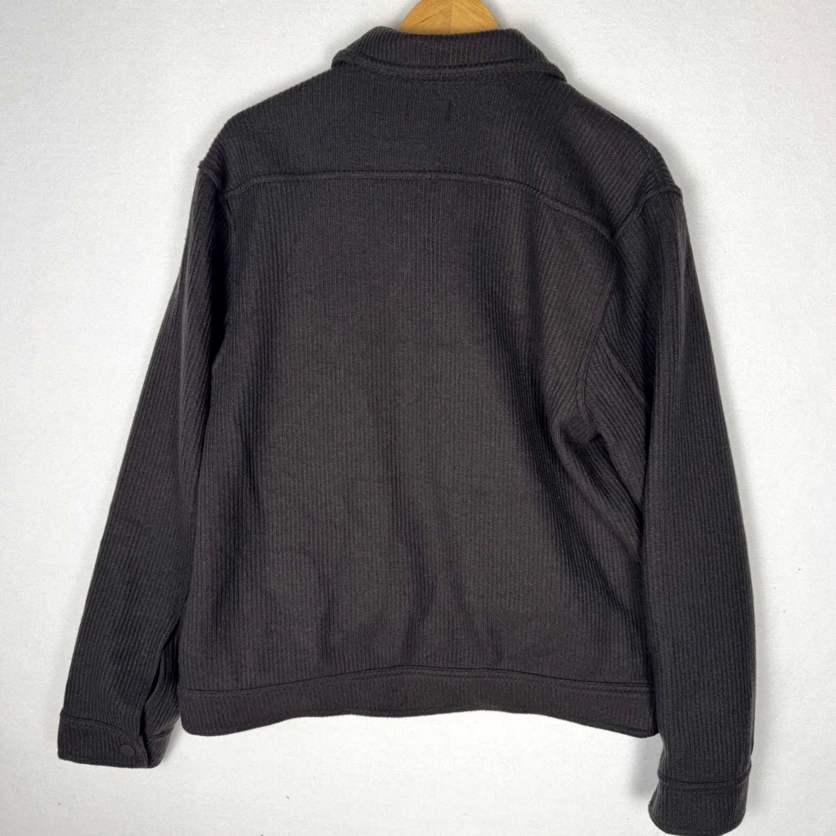Vintage Mode Of One Mens M Jet Grey Knit Shirt Jacket Snap Front Textured NWT Size US M / EU 48-50 / 2 - 3 Thumbnail