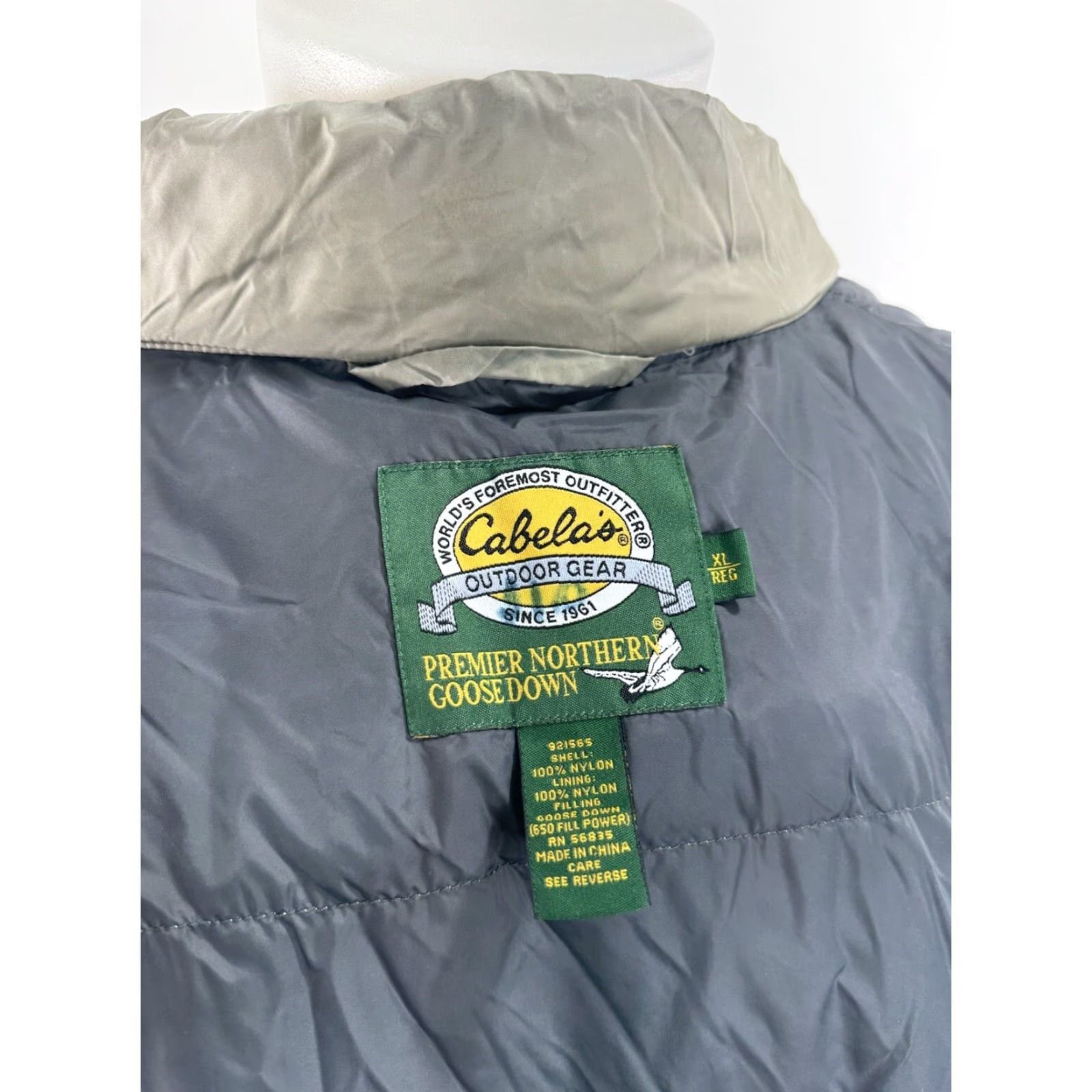 Vintage CABELA'S GOOSE DOWN 650 Snap Embroidered XL VEST - EXCELLENT Size US XL / EU 56 / 4 - 6 Thumbnail