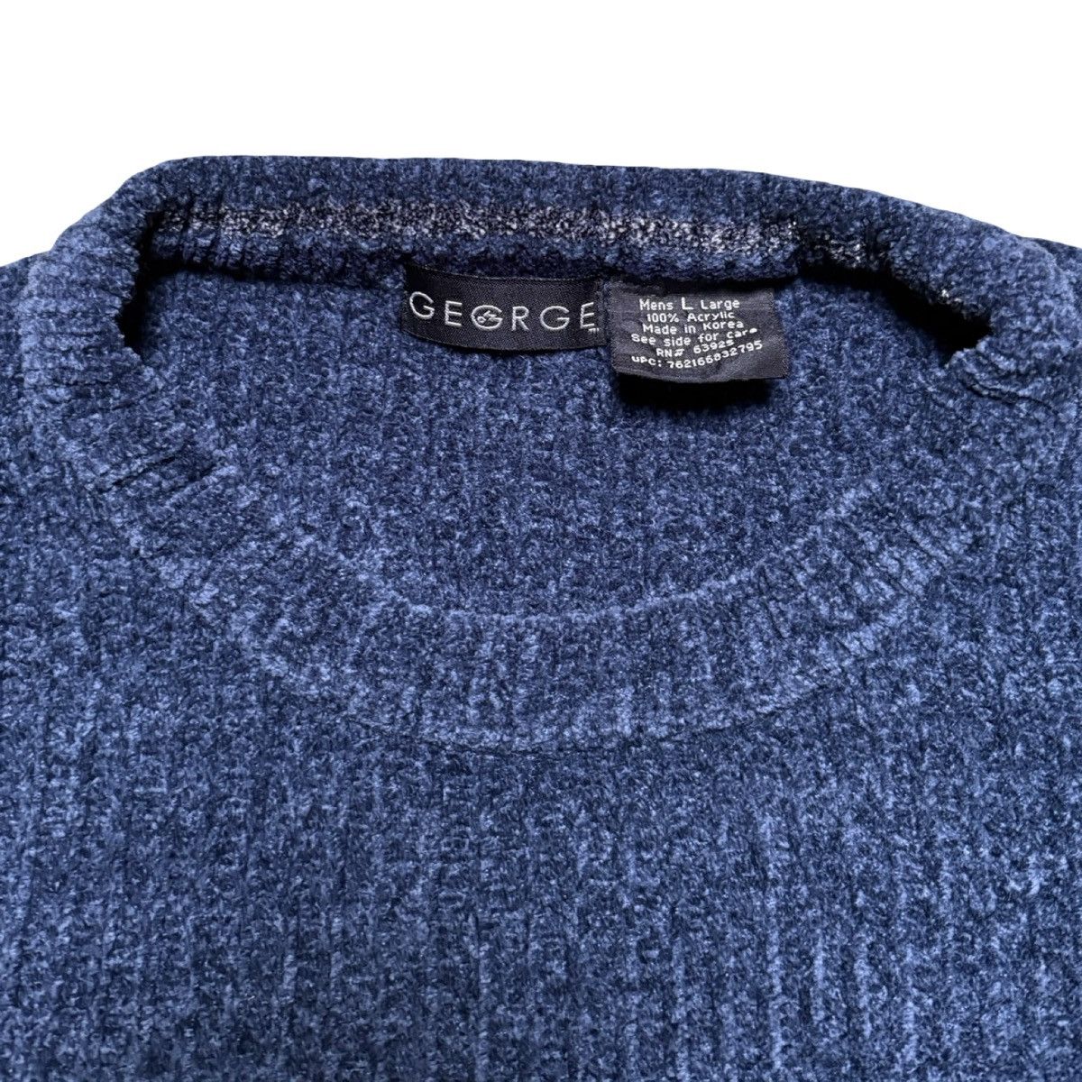 George Vintage Y2K George Striped Ribbed Fuzzy Sweatshirt Men's L Size US L / EU 52-54 / 3 - 2 Thumbnail
