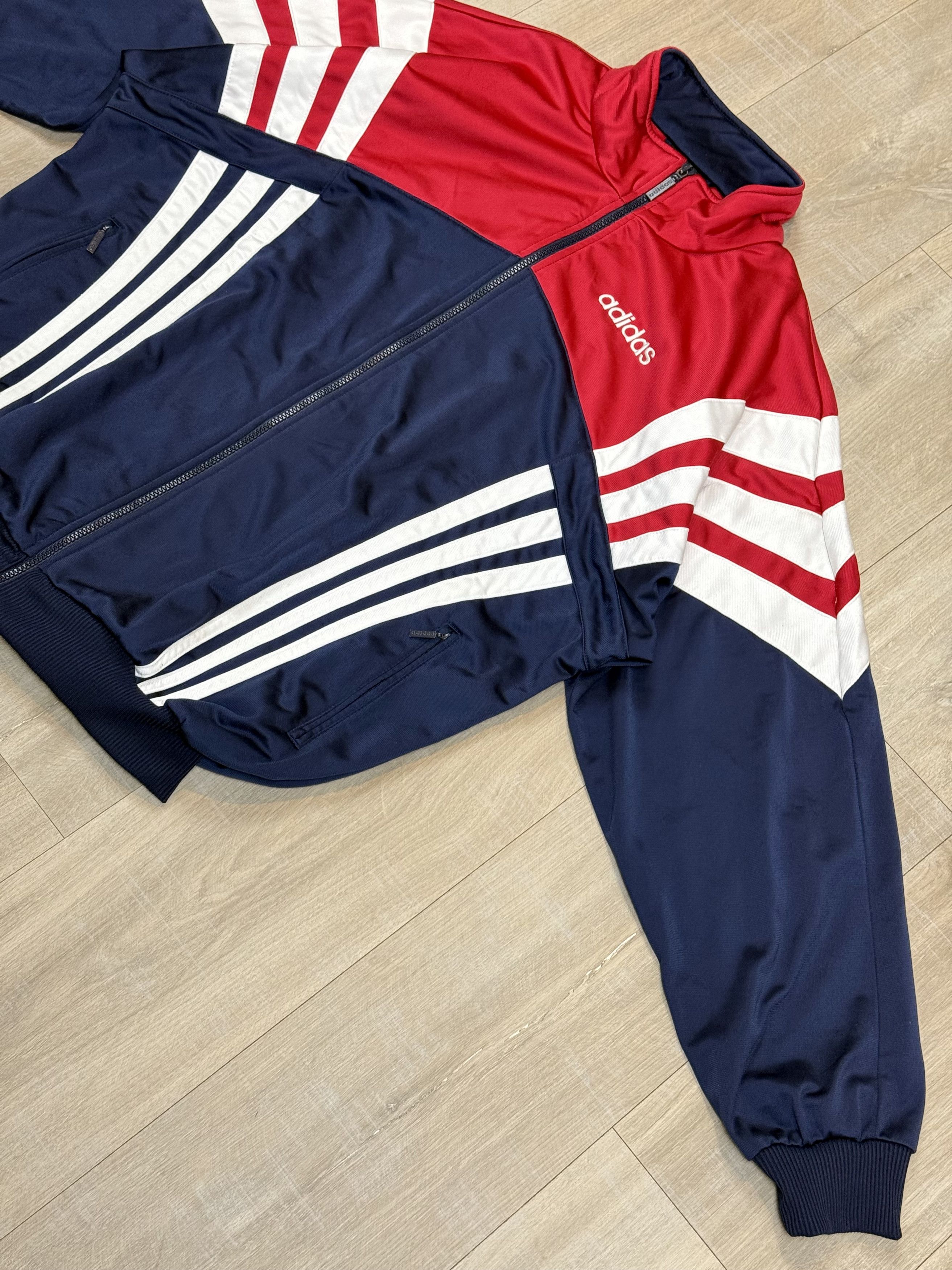 Adidas 90s Adidas Track Jacket Stripes Size L Size US L / EU 52-54 / 3 - 2 Thumbnail