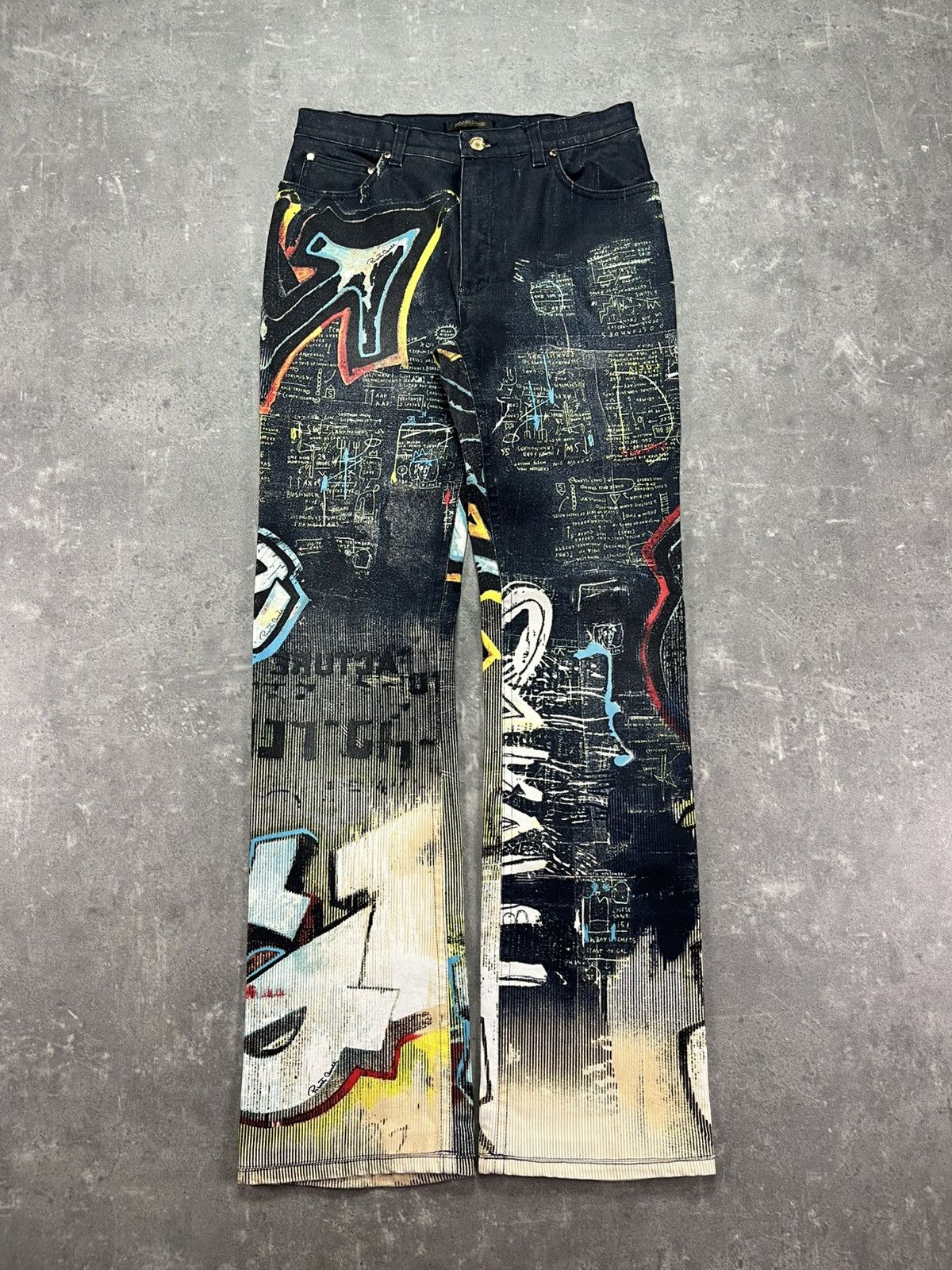 Roberto Cavalli Roberto Cavalli Grafitti Art Style AOP Flared Jeans M L Size 28" / US 6 / IT 42 - 1 Thumbnail
