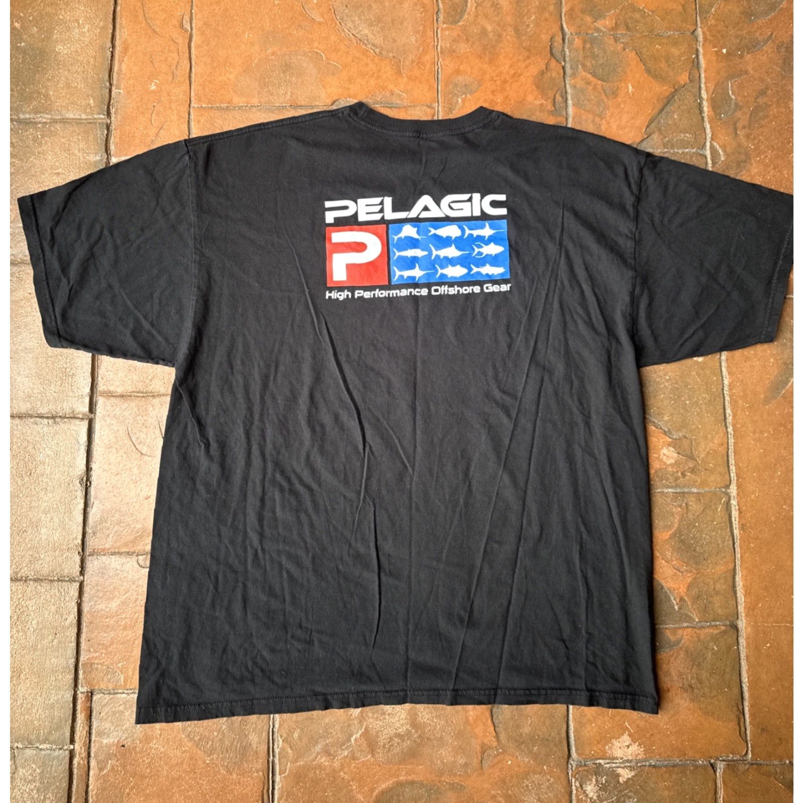 Vintage Pelagic High Performance Offshore Gear Fishing T-Shirt Mens 2XL Black Size US XXL / EU 58 / 5 - 2 Thumbnail