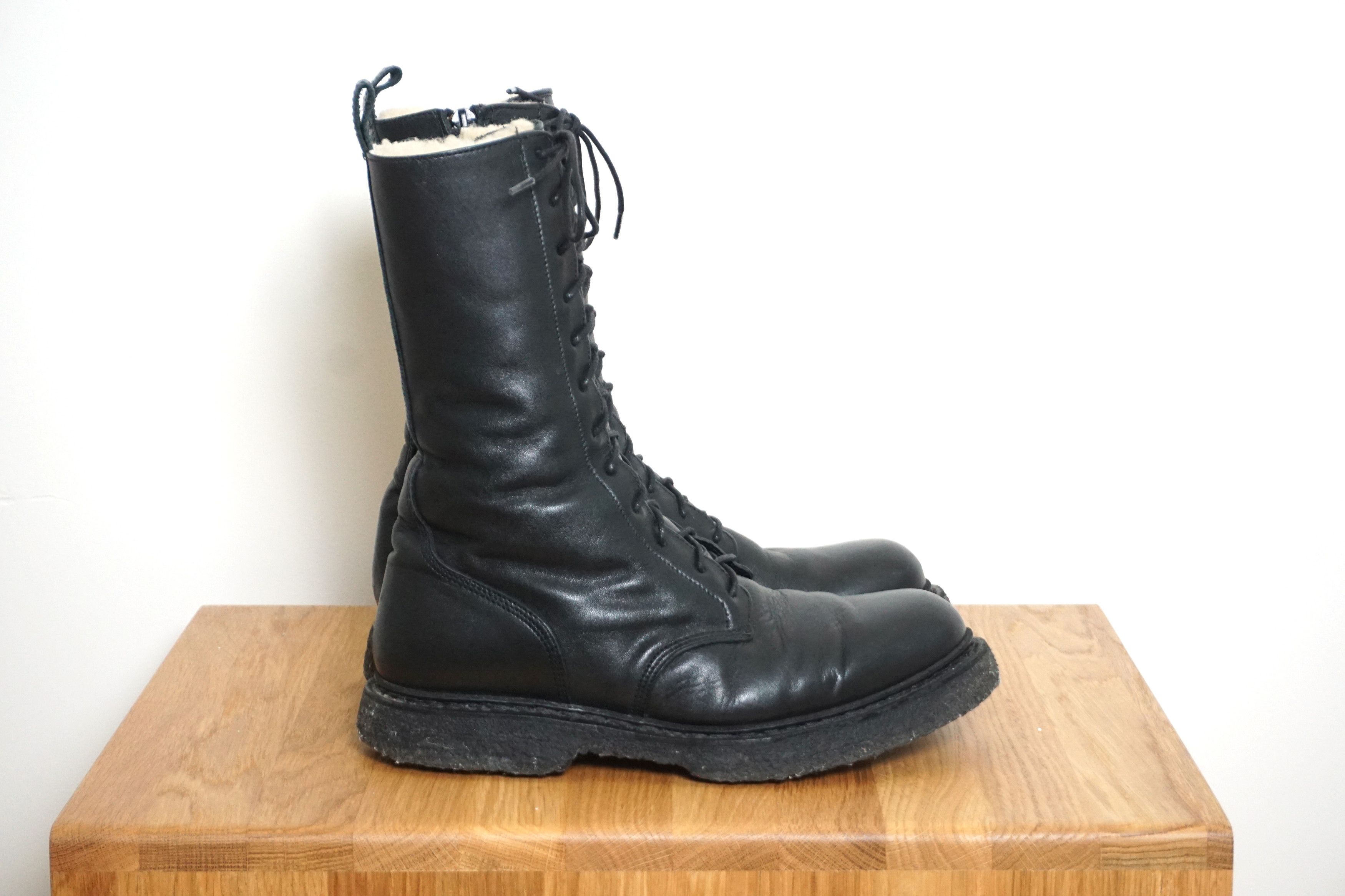 Balmain FW11 Shearling Ranger Boots by Christophe Decarnin Size US 7 / EU 40 - 1 Thumbnail