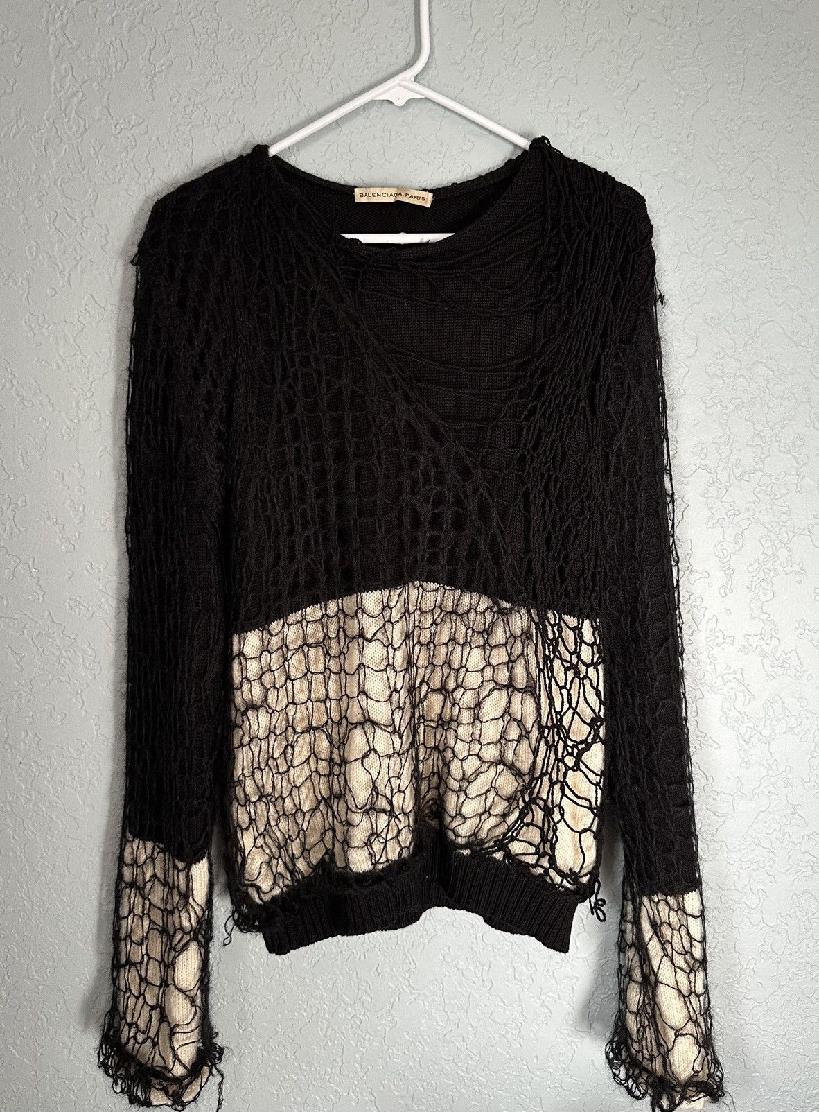 Balenciaga FW07 Runway Layered Mohair Web Knit Size US M / EU 48-50 / 2 - 1 Thumbnail