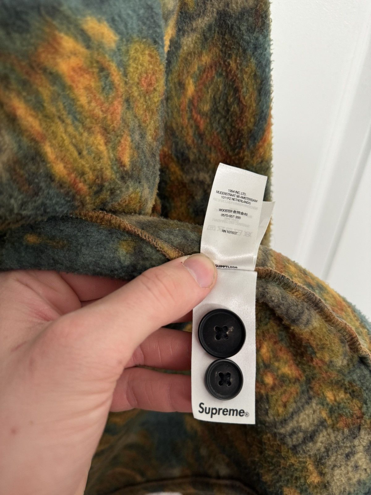 Supreme × Vintage Rare supreme button up fleece Size US XL / EU 56 / 4 - 8 Thumbnail