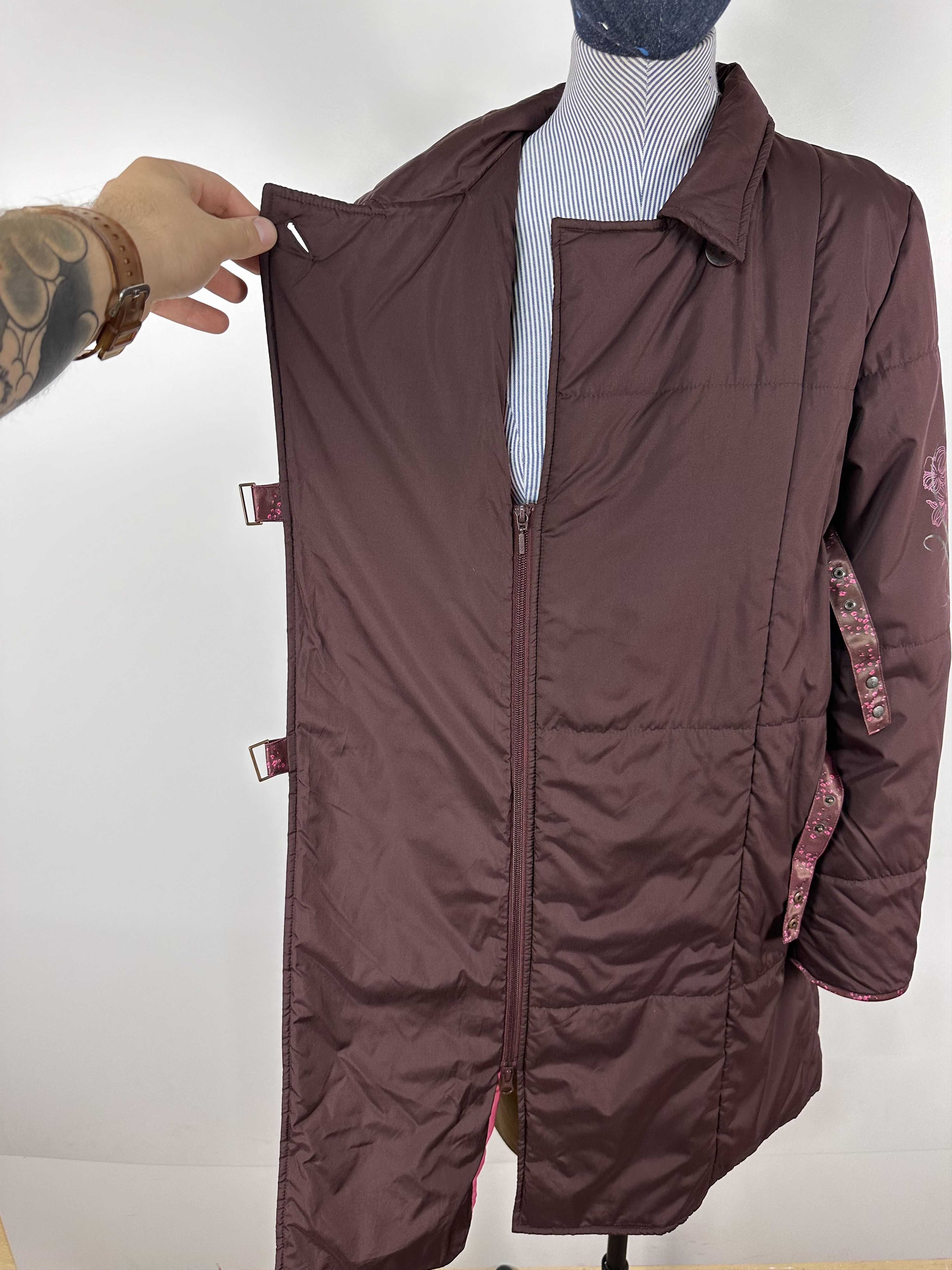 Kenzo Kenzo Junior Womens Coat Long Jacket Burgundy Size 12 Size XL / US 12-14 / IT 48-50 - 11 Thumbnail