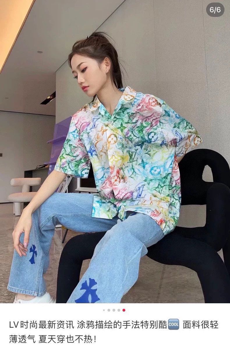 Louis Vuitton Louis Vuitton Crayon Graffiti Series Shirt 2503-Nextarrow Size US M / EU 48-50 / 2 - 8 Thumbnail