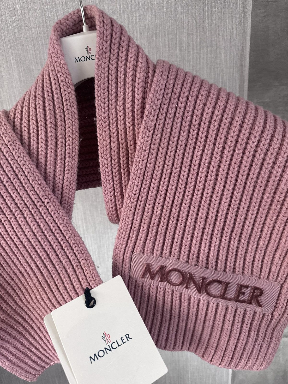 Moncler Moncler Scarf Pink Strickschal Size ONE SIZE - 3 Thumbnail