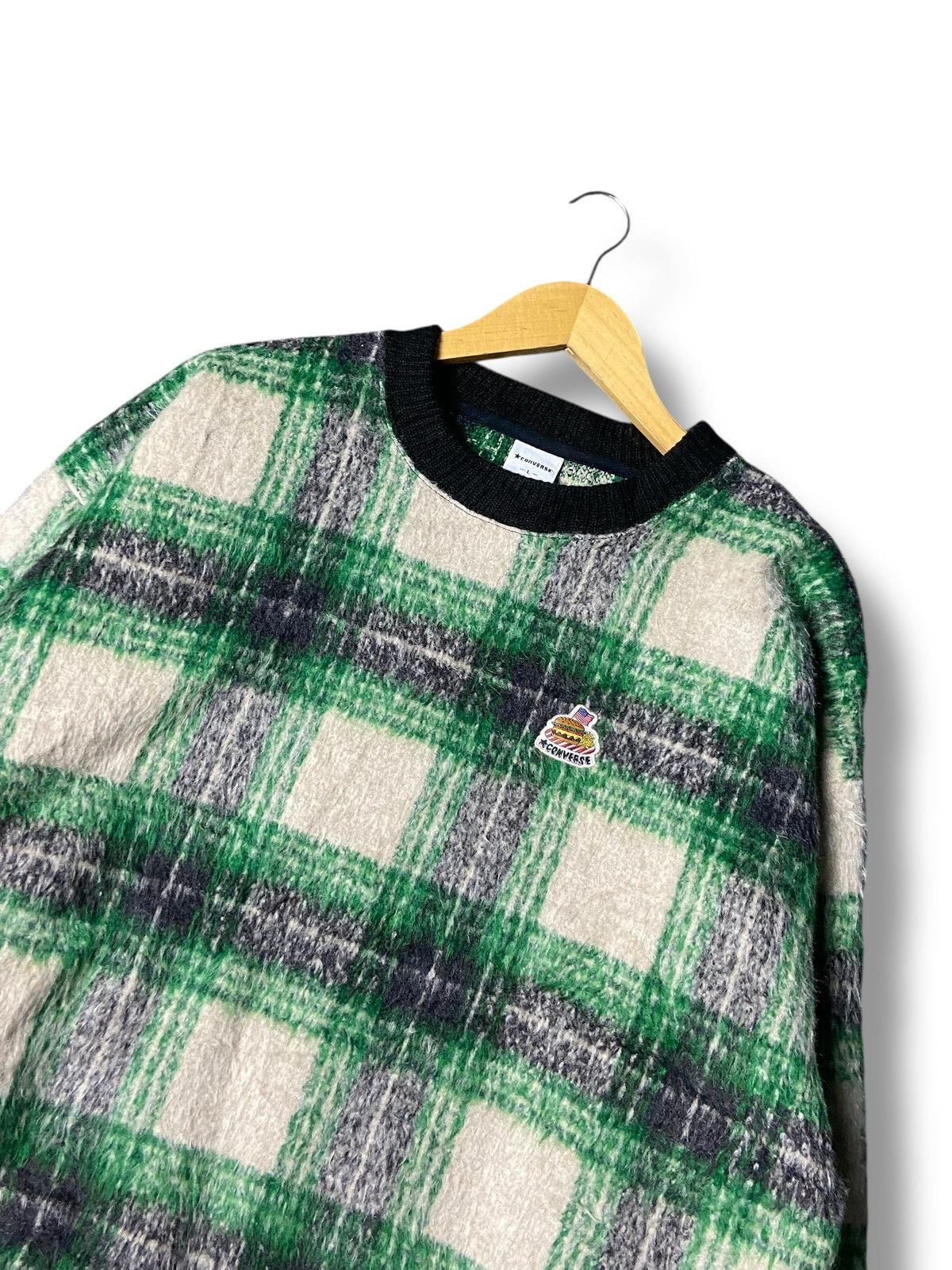 Converse Converse Jaguar Check Oversized Sweatshirt (155) Size US L / EU 52-54 / 3 - 4 Thumbnail