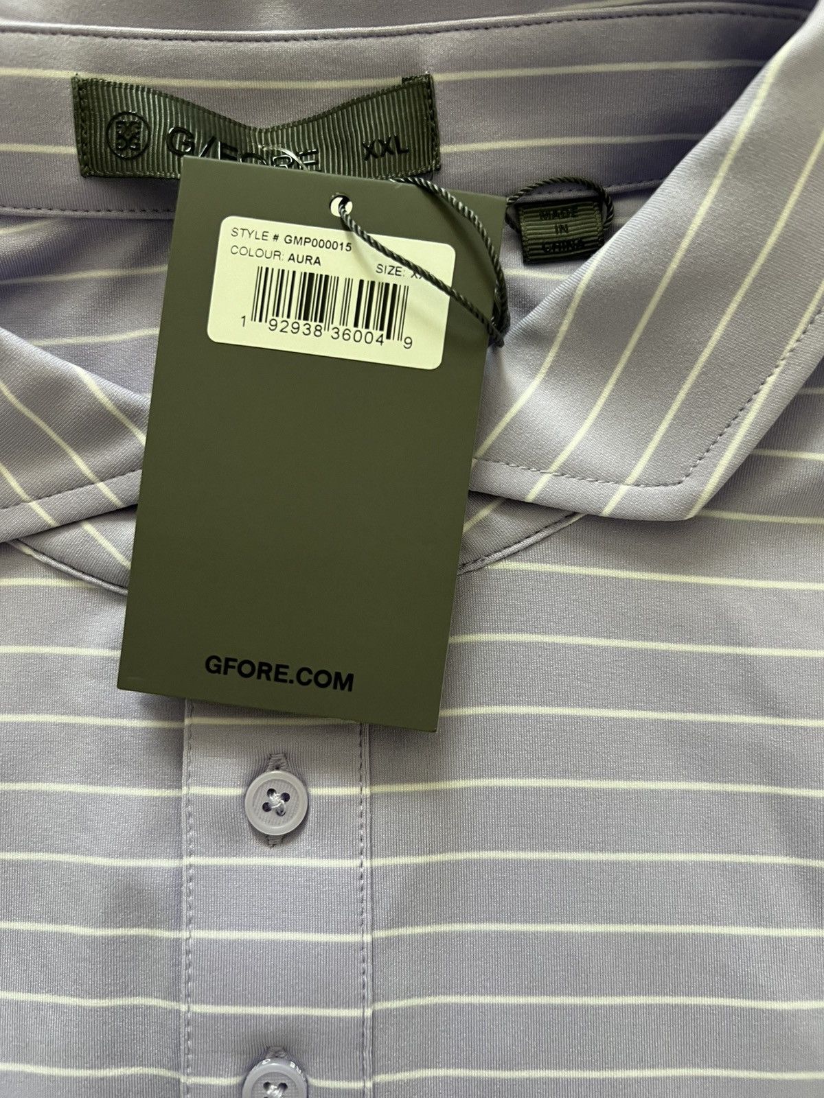 G/FORE G/FORE Feeder Stripe Modern Collar Tech Aura Golf Polo Size US XXL / EU 58 / 5 - 3 Thumbnail