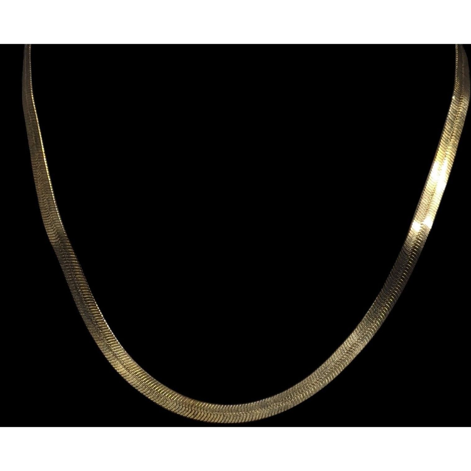 Other Vintage Compatibles Gold Tone Herringbone Chain Necklace Size ONE SIZE - 2 Thumbnail