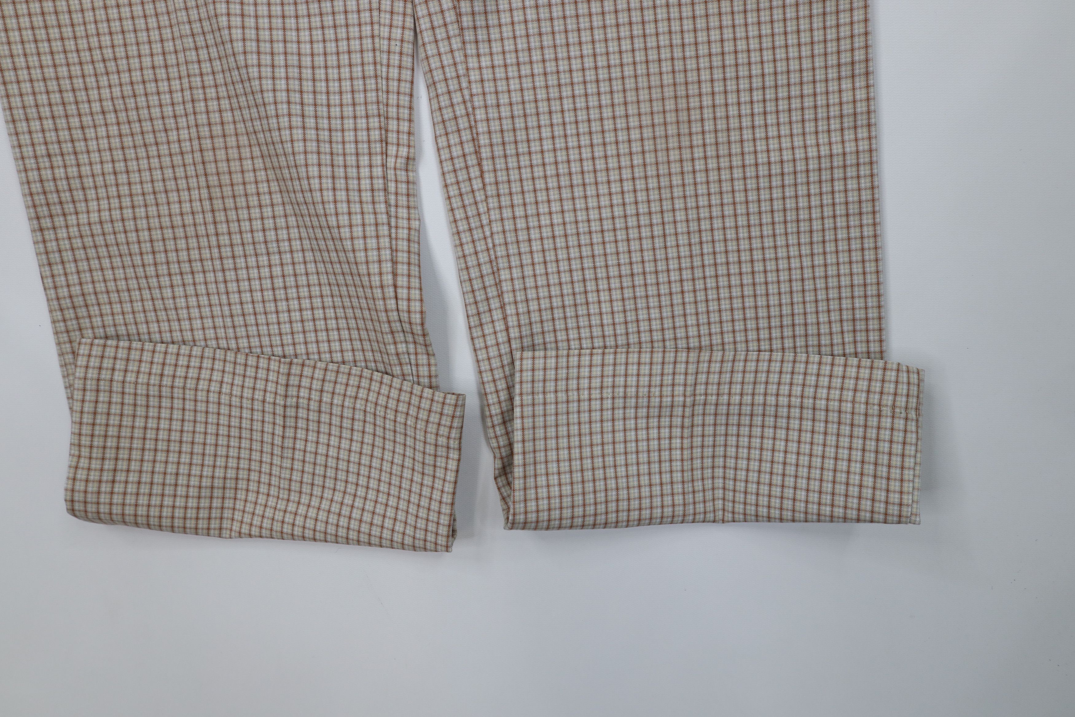 Vintage Vintage 60s 70s Streetwear Wide Leg Chino Pants Plaid USA Size US 34 / EU 50 - 5 Thumbnail