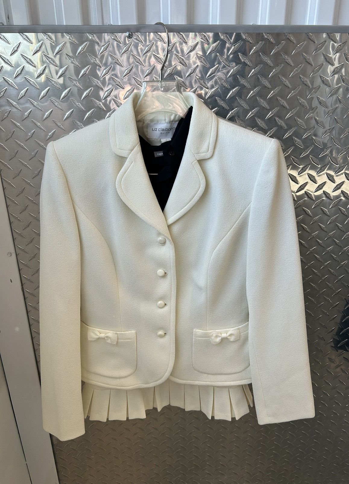 Vintage Brand new white Liz Claiborne suit Size S / US 4 / IT 40 - 5 Thumbnail