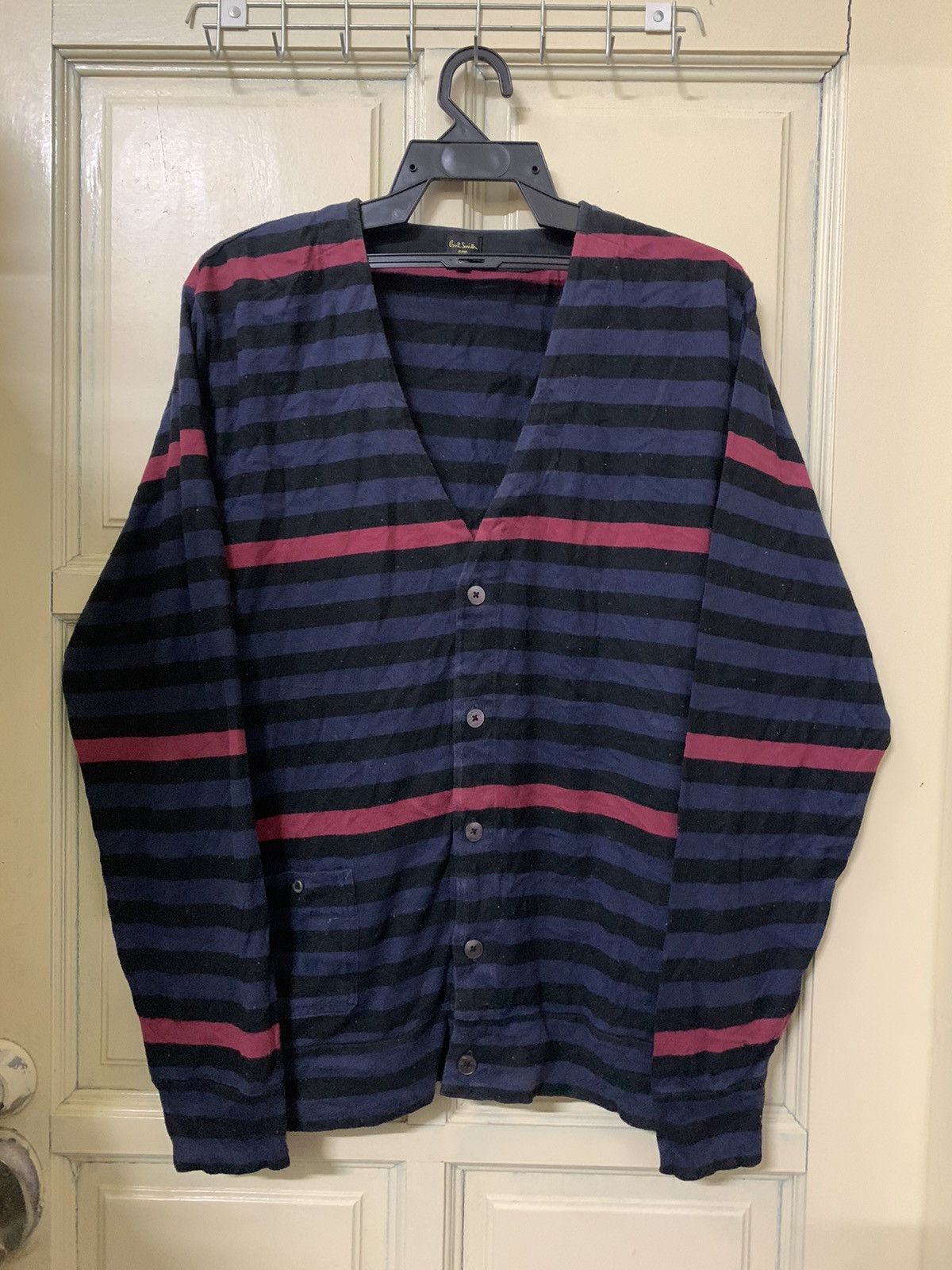 Vintage Paul Smith Stripe Cardigan Shirt Button