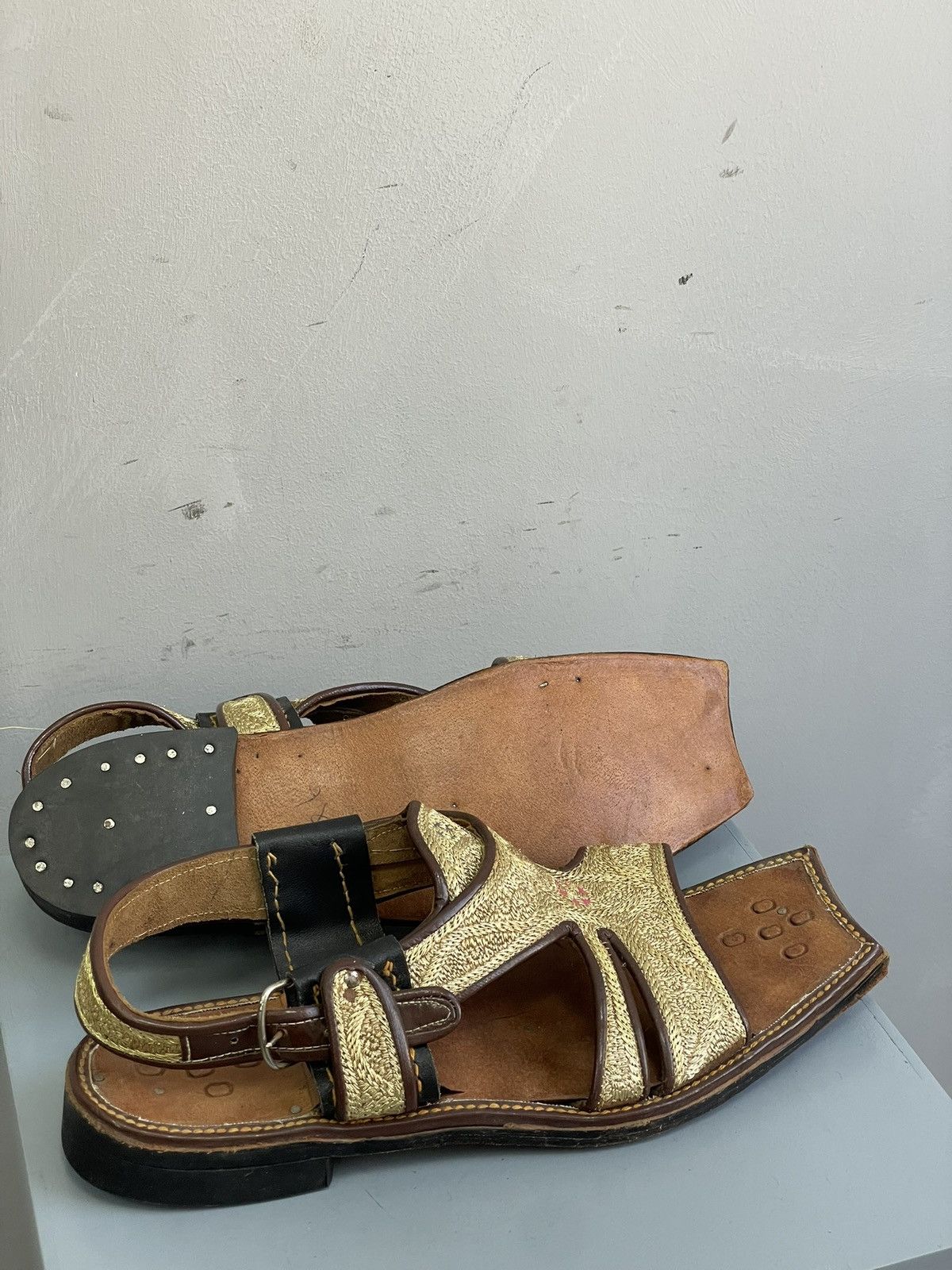 Other Rare A.S. 98 style leather hand made sandals avant garde y2k Size US 8 / EU 41 - 5 Thumbnail