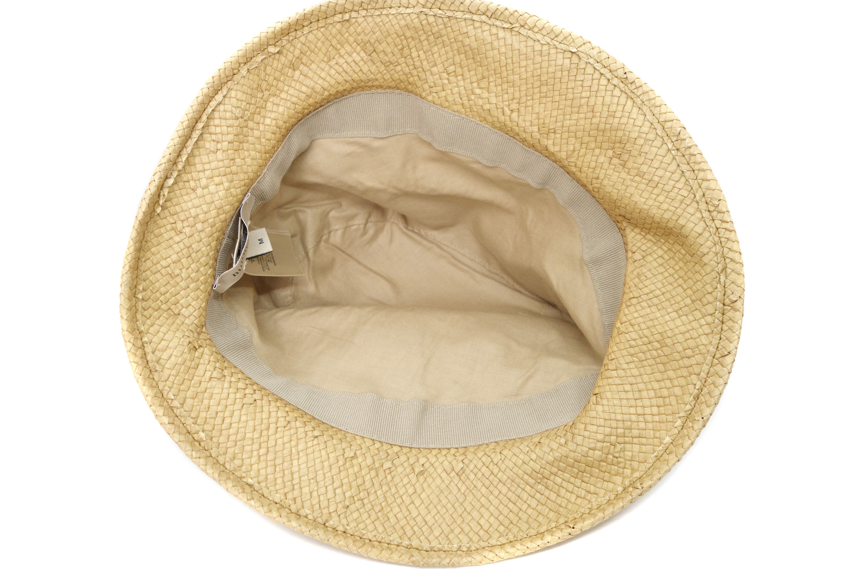 Burberry Straw Leather Band Cellulosa Bucket Hat Size ONE SIZE - 6 Thumbnail