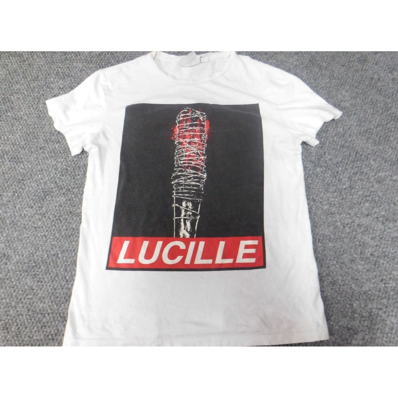 Vintage The Walking Dead Mens Shirt Small White logo Cotton Short Sleeve Crew Neck T-Shirt Regular Breathable Pockets Movie Casual Graphic Size US S / EU 44-46 / 1 - 2 Thumbnail