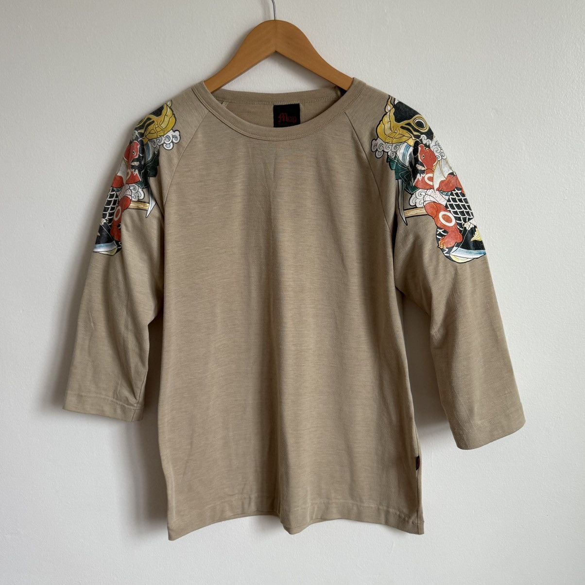 If Six Was Nine × Japanese Brand × Vintage MdP Modèle de Prudence Japan Tattoo Sleeve Beige 3/4 T-Shirt Size US L / EU 52-54 / 3 - 5 Thumbnail
