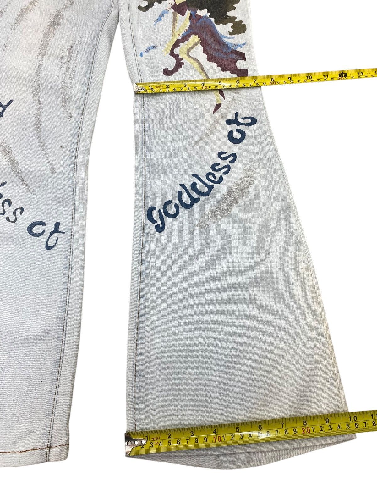 Japanese Brand Japanese Brand Hand Painted Style Flare Jeans Size US 26 / EU 42 - 8 Thumbnail