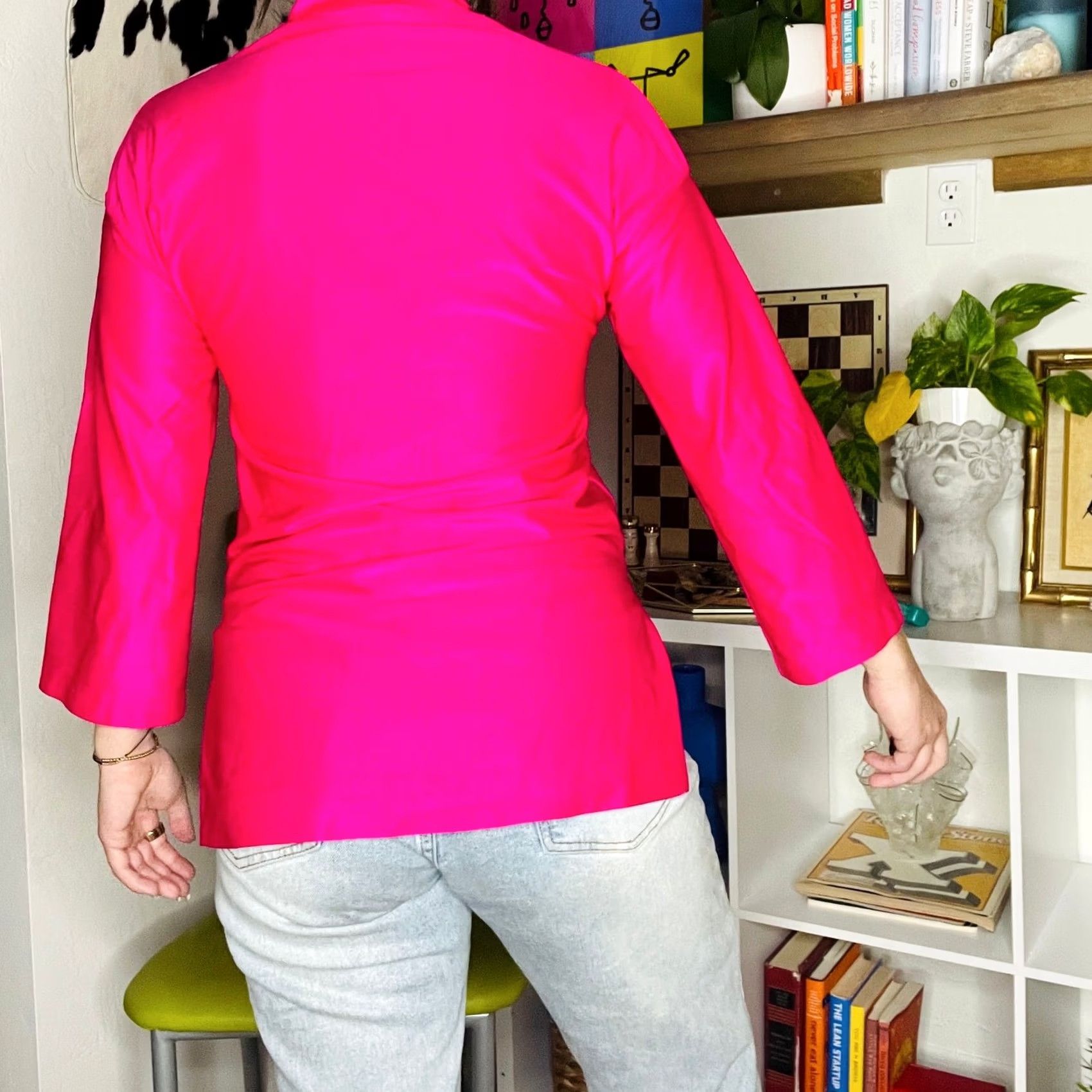 Pinko VINTAGE 90's Hot Pink Button Down Blouse S Women Size S / US 4 / IT 40 - 3 Thumbnail