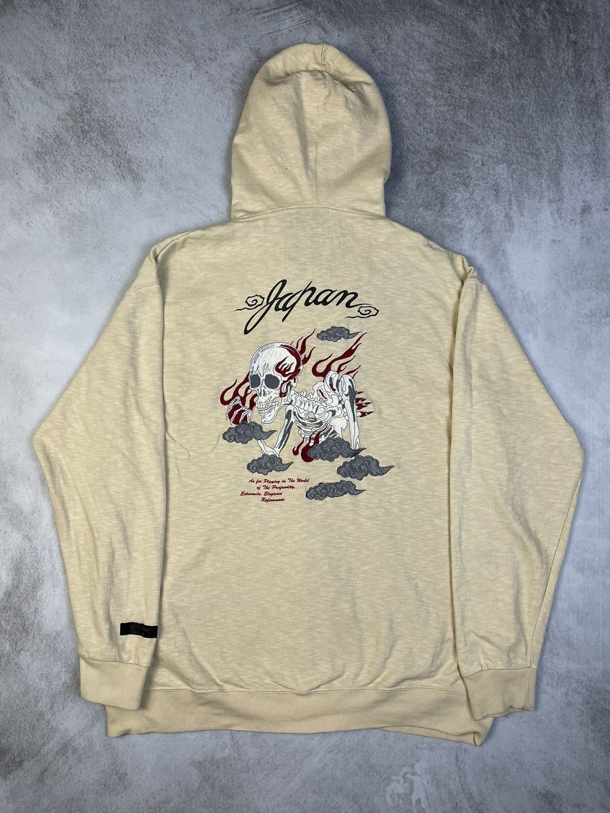 Japanese Brand 2000s Defective Struct Skeleton Sukajan Zip Hoodie Size US L / EU 52-54 / 3 - 1 Thumbnail