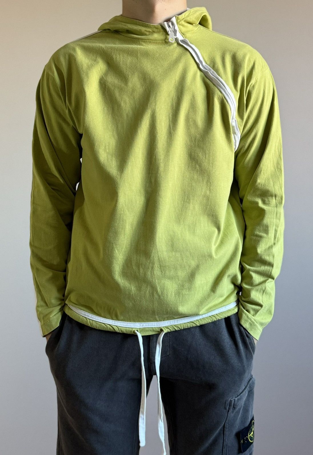 Adolfo Dominguez Adolfo Domínguez “Salta” Asymmetrical Zip Hoodie Avant Garde Size US M / EU 48-50 / 2 - 6 Thumbnail
