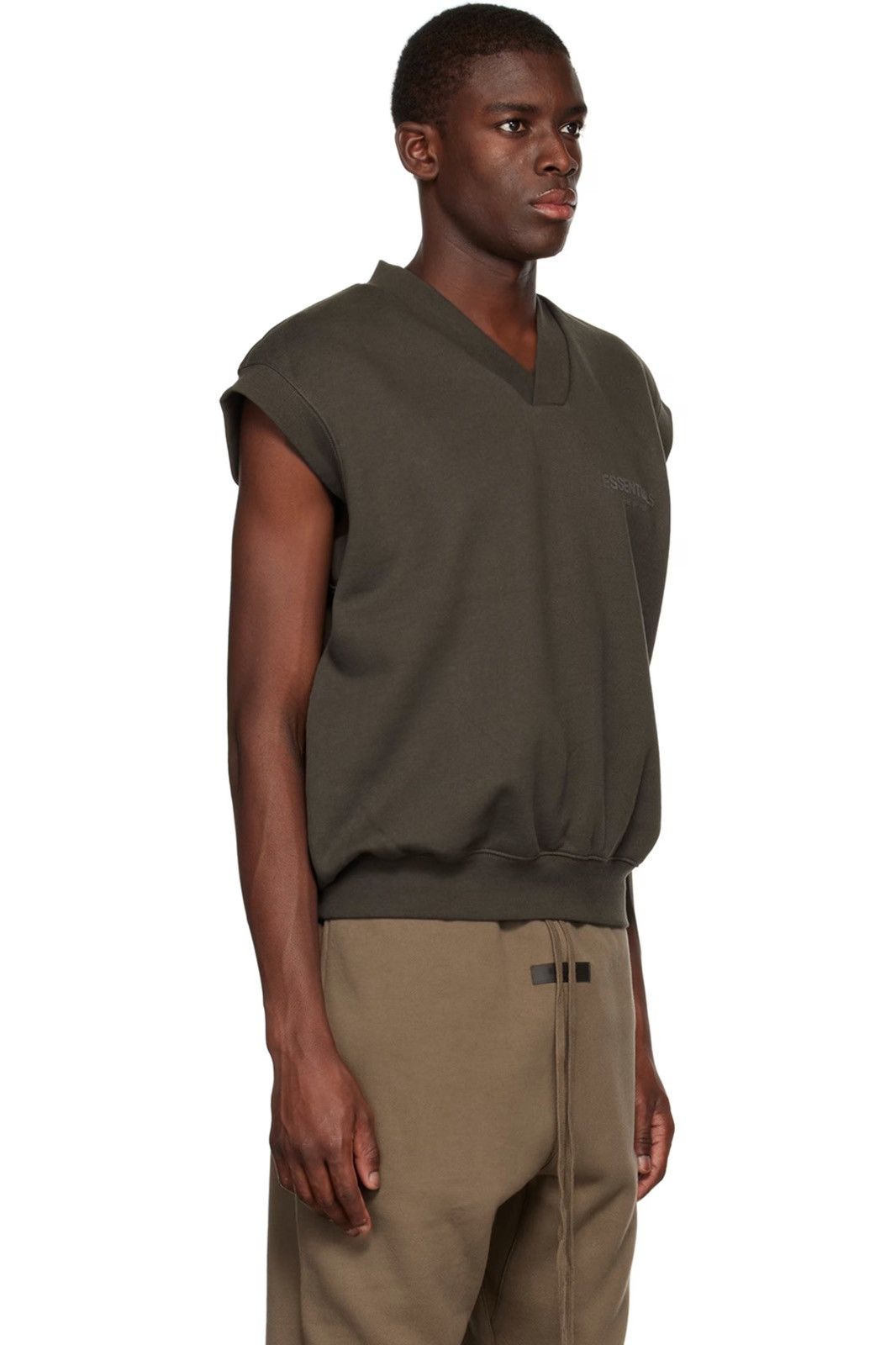 Essentials FEAR OF GOD ESSENTIALS GRAY V-NECK VEST Size US XXL / EU 58 / 5 - 7 Thumbnail