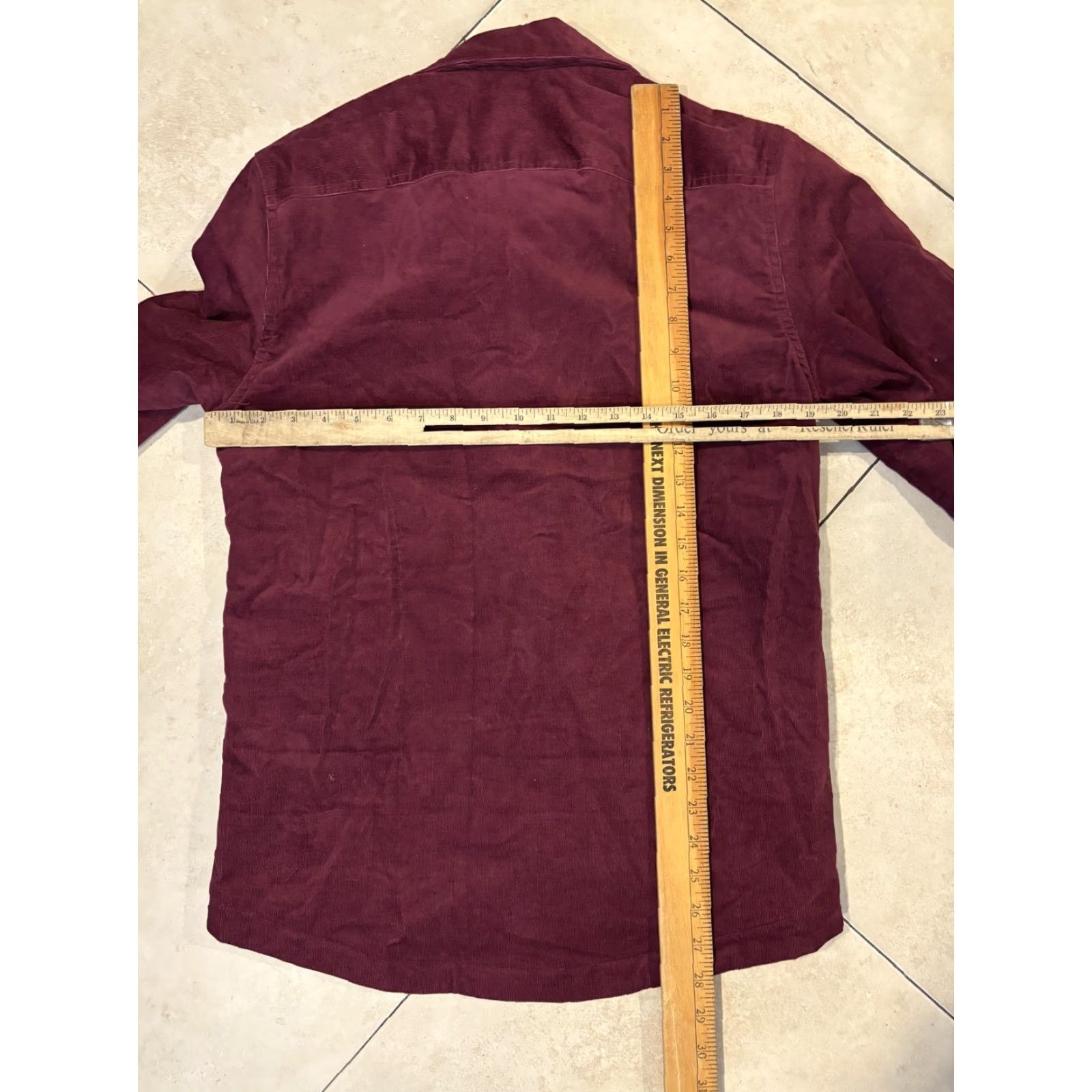 Bonobos Bonobos Jacket Mens XS Corduroy Shacket Quilted Lined Snap Front Pockets Maroon Red Vintage No Size US XS / EU 42 / 0 - 6 Thumbnail