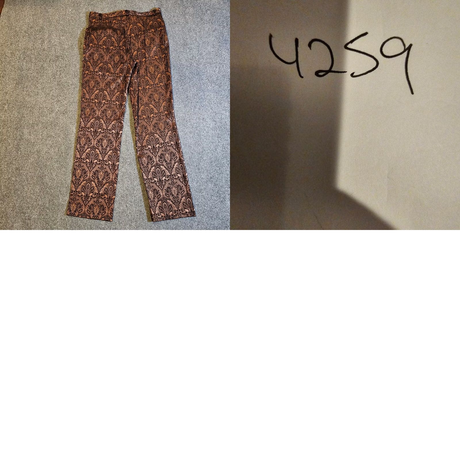 Joseph Ribkoff Joseph Ribkoff Pants Womens 14 Brown Black Damask Straight Leg Dress Pants Career Size 36" / US 14 / IT 50 - 8 Thumbnail