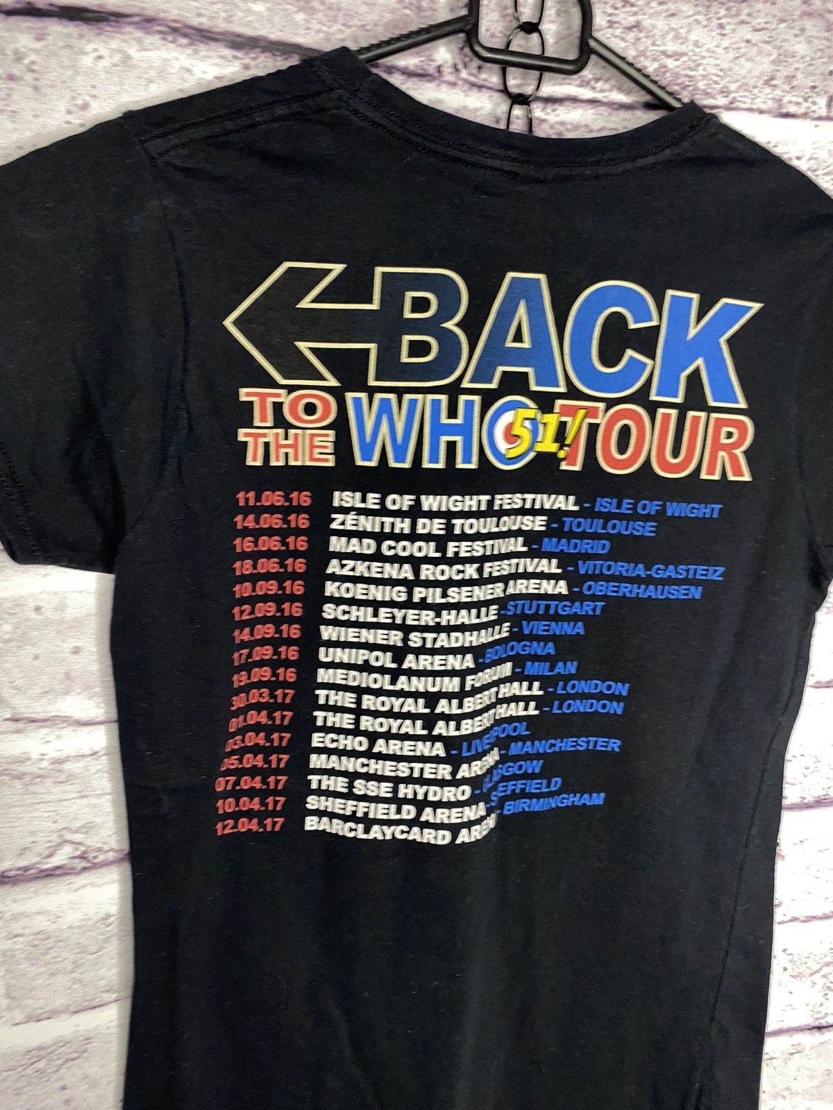 Band Tees Womens Vintage T-Shirt The Who 52! World tour band tres Size XS / US 0-2 / IT 36-38 - 7 Thumbnail