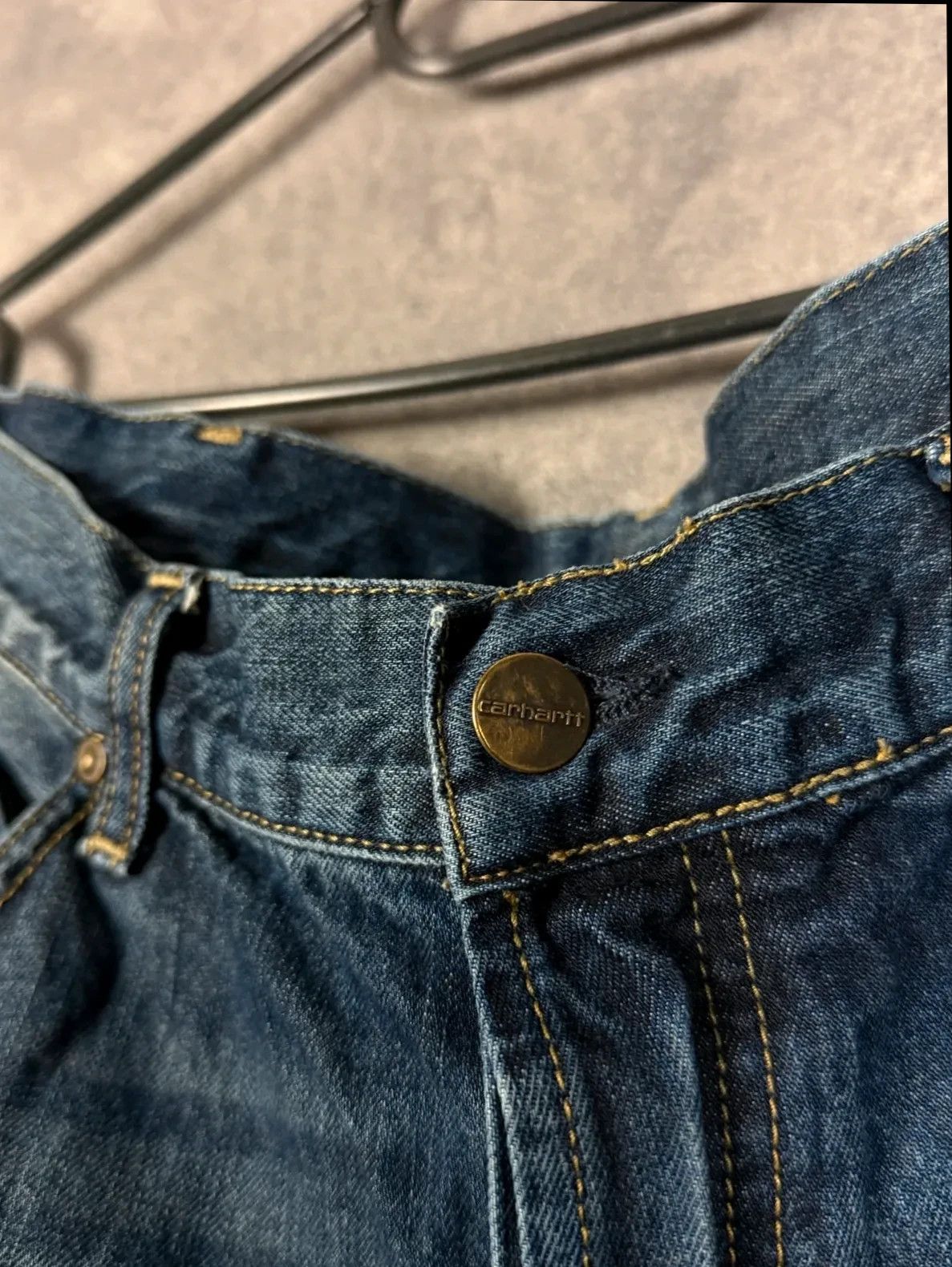 Carhartt Carhartt Texas Pant jeans navy blue denim vintage Y2K Size US 33 - 9 Thumbnail