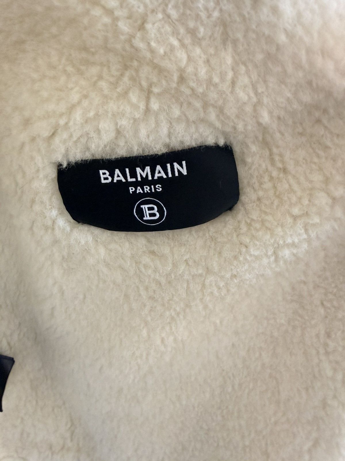 Balmain balmain Faux Shearling-Lined Denim Biker Jacket It 48 Size US M / EU 48-50 / 2 - 7 Thumbnail