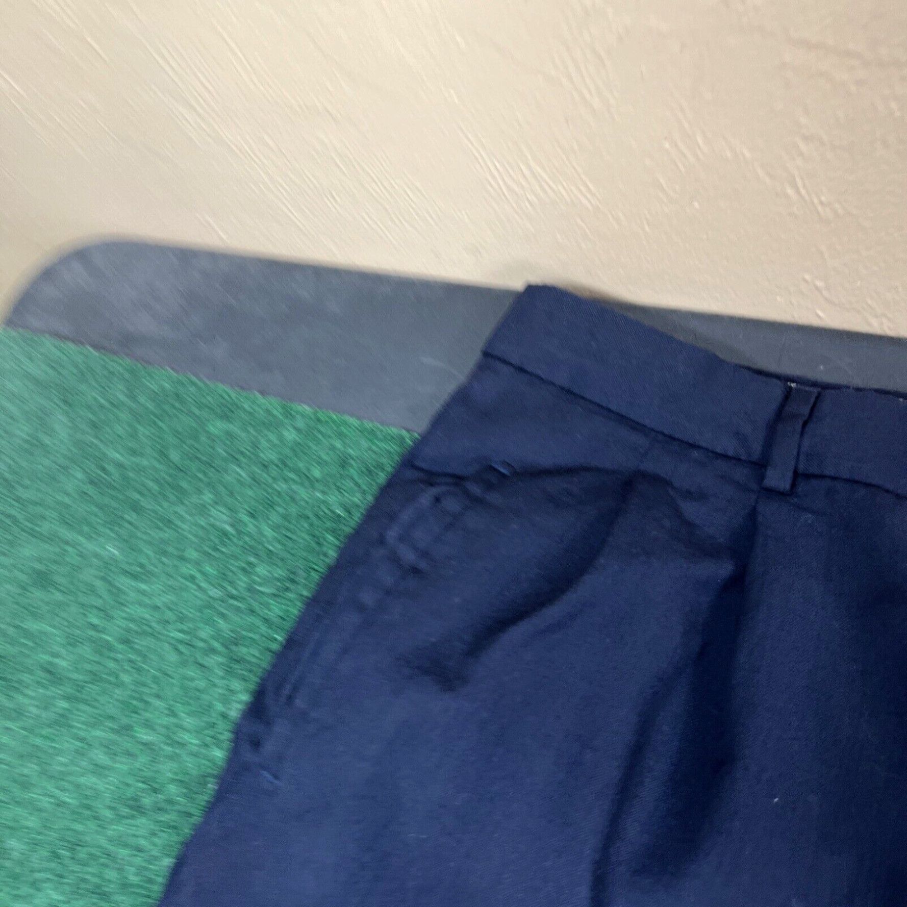 Vintage Mens Giorgio Sanetti Navy Super 100s Italy Pleated Cuffed Dress Pants 36 x 30 Size US 36 / EU 52 - 4 Thumbnail