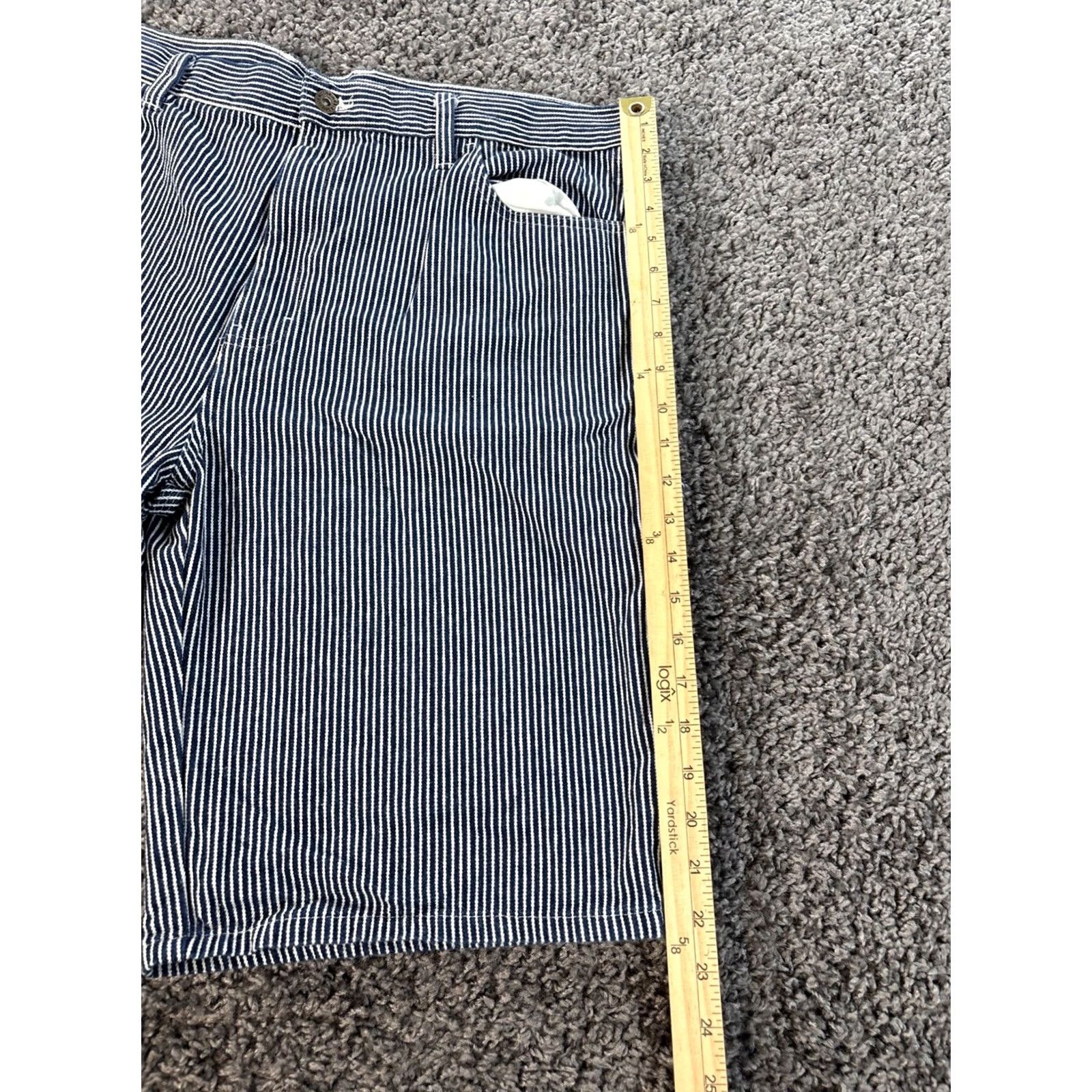 Dickies Dickies Shorts Mens 38 Blue Pinstripe Railroad Conductor Bermuda Workwear Pockets Casual Regular Size US 38 / EU 54 - 3 Thumbnail