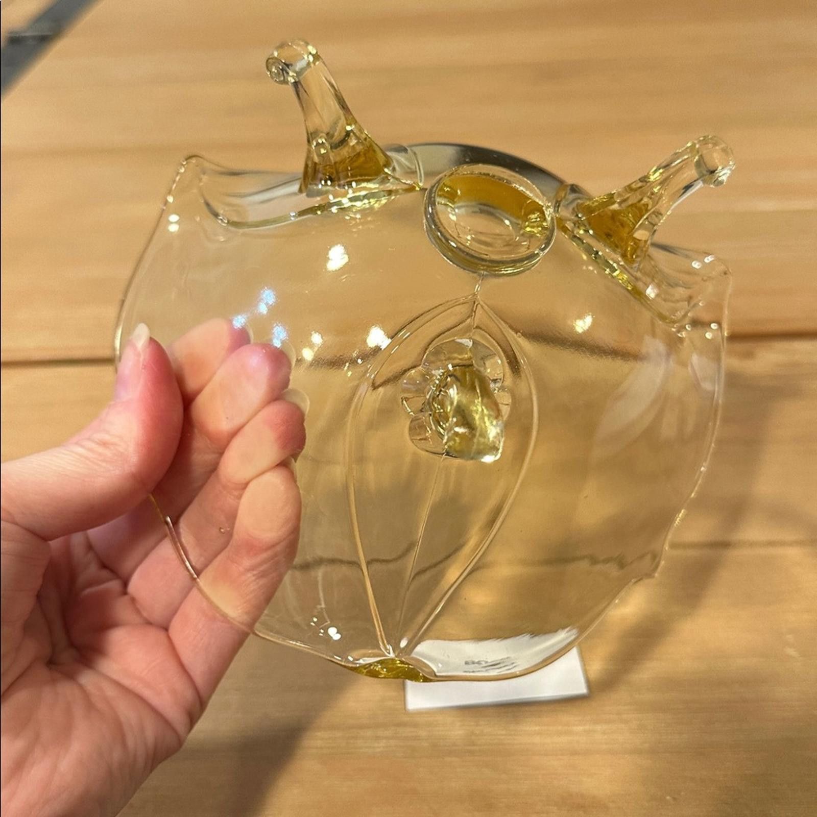 Other Glass Candy Dish Antique 3-footed bowl light canary yellow Size ONE SIZE - 5 Thumbnail