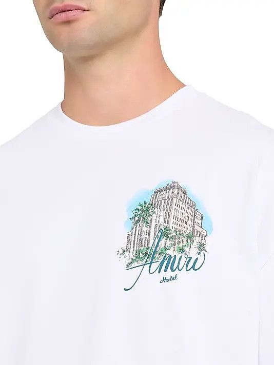 Amiri os11x1225 Hotel Oversized T-Shirt in White Size US S / EU 44-46 / 1 - 6 Thumbnail