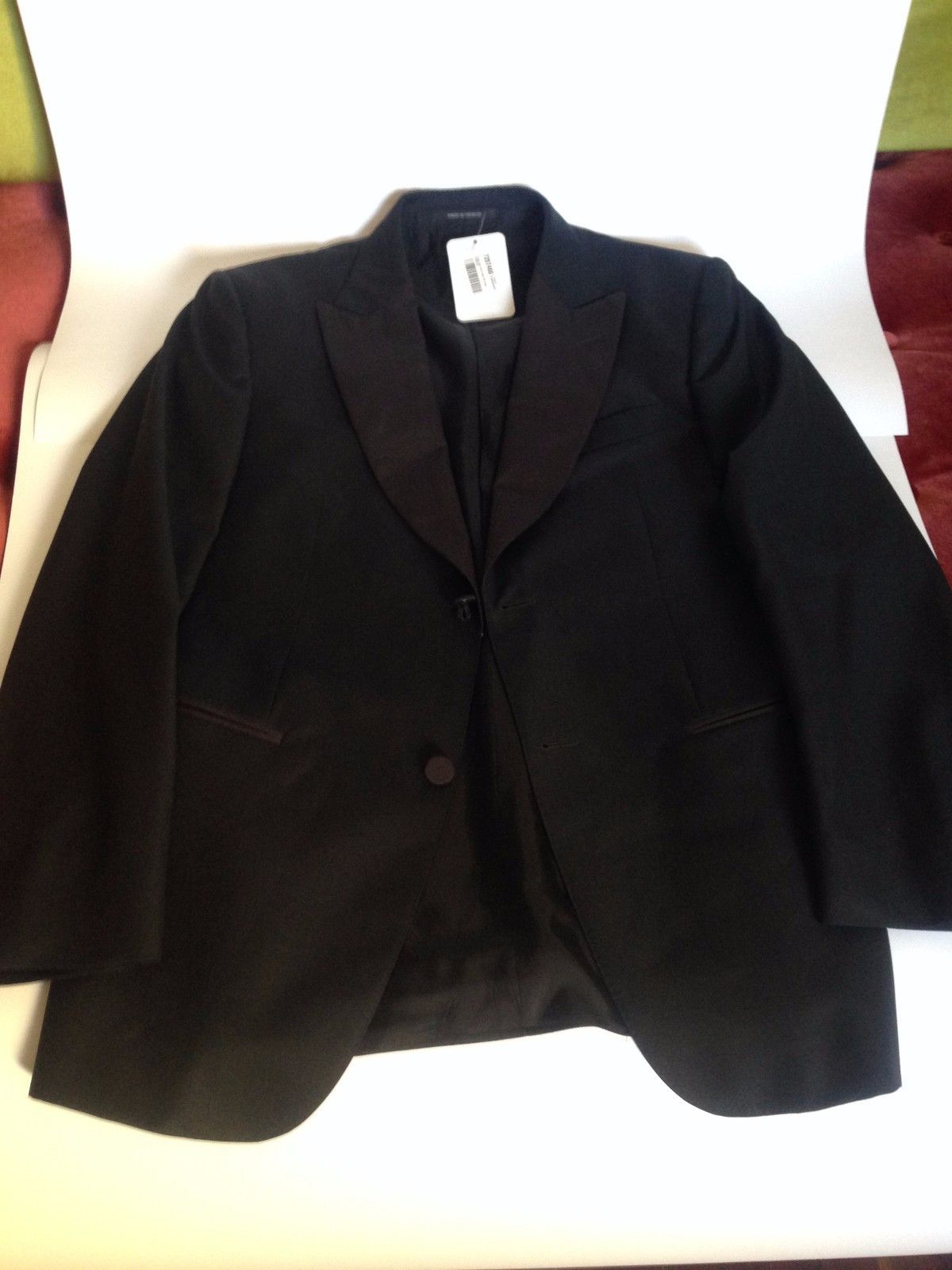 Z Zegna Z Zegna Black Tuxedo Dinner Wool Blazer Pin Lapel 36 (46) Size 36S - 1 Thumbnail
